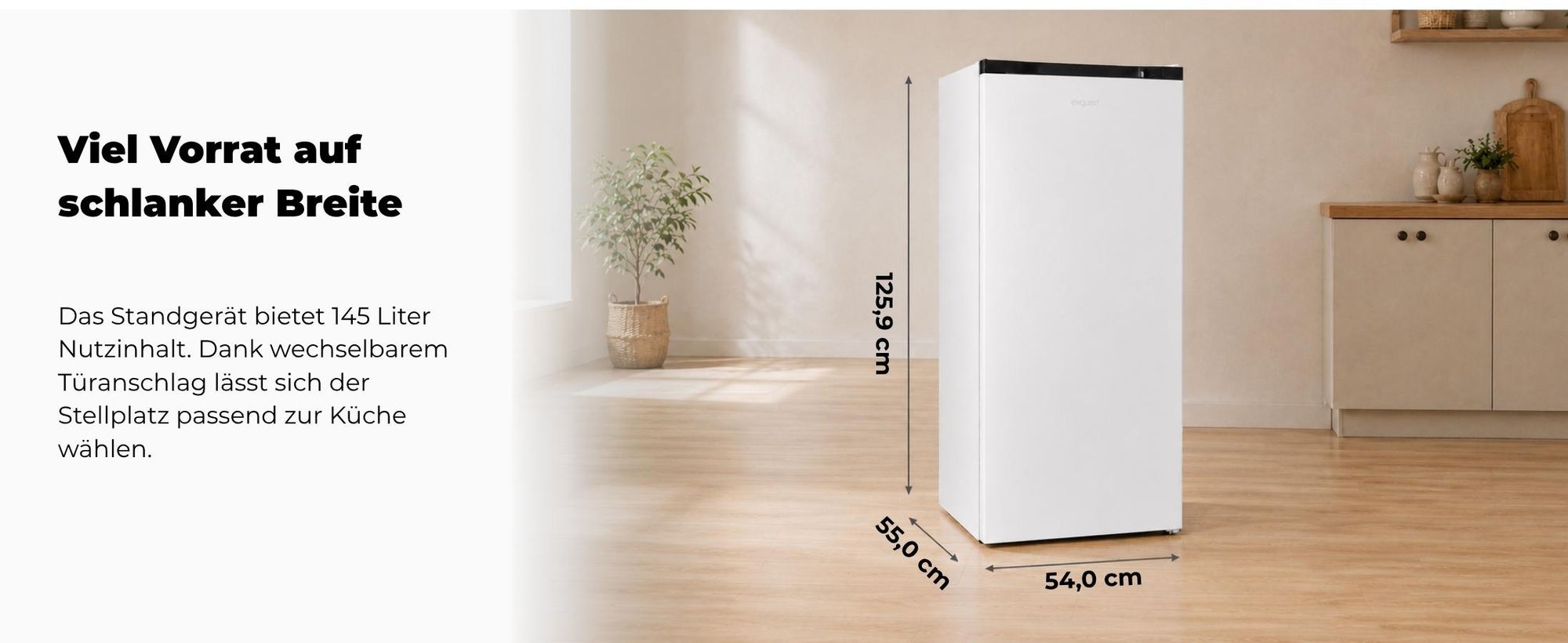 Exquisit Gefrierschrank, 145 Liter, Standgerät