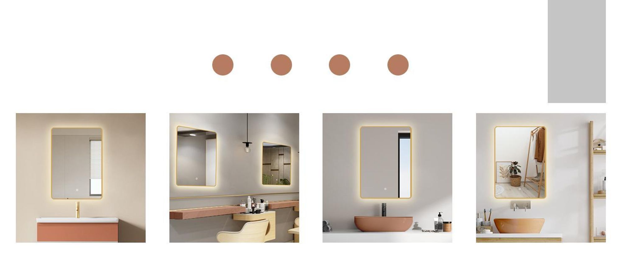 Specchio da bagno HOKO 70x100cm con cornice+interruttore a sfioramento+cambio luce bianco caldo-bianco freddo-neutro. La luce può essere accesa con l'interruttore a sfioramento e con l'interruttore a parete
