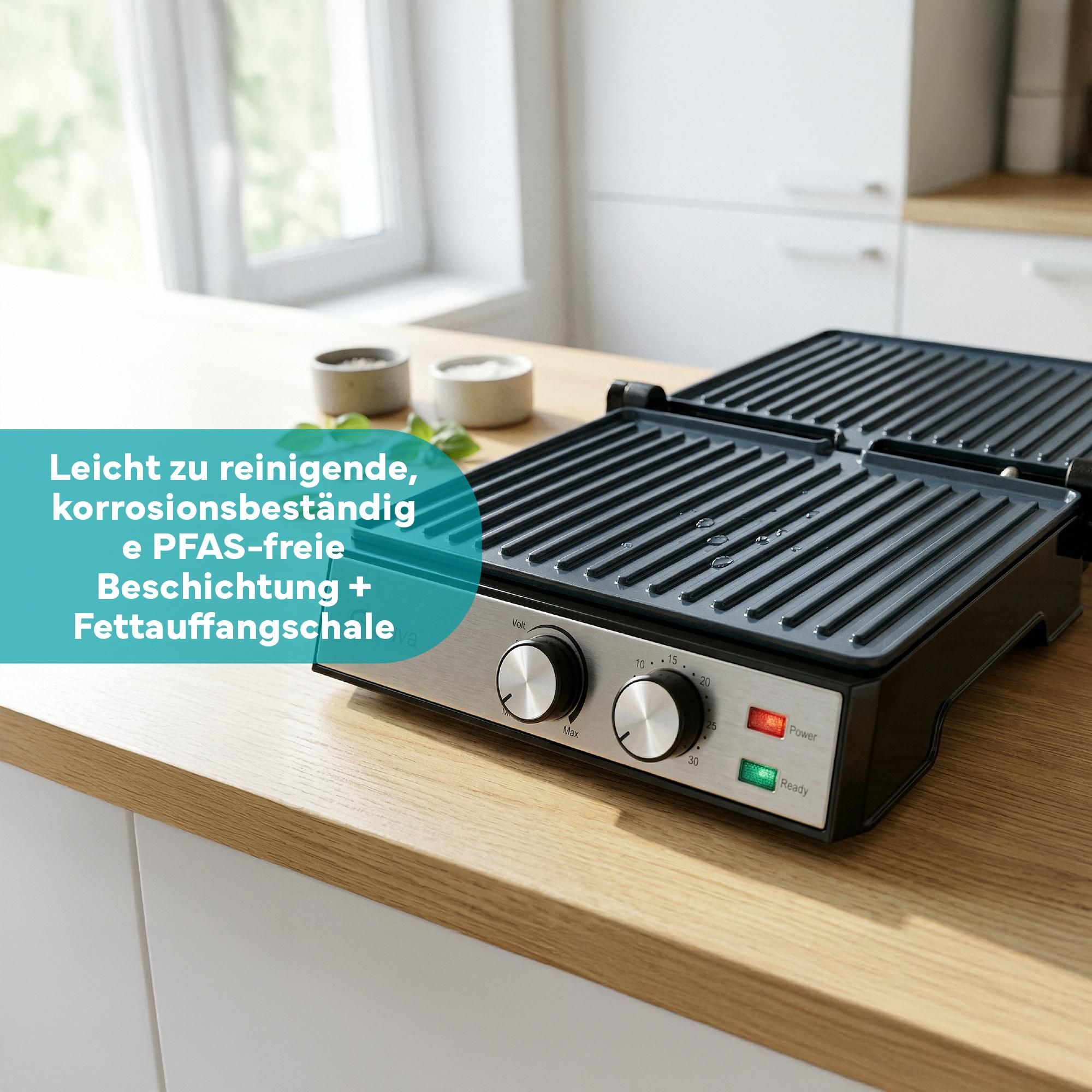 Herausziehbare Fettauffangschale für saubere und gesunde Mahlzeiten