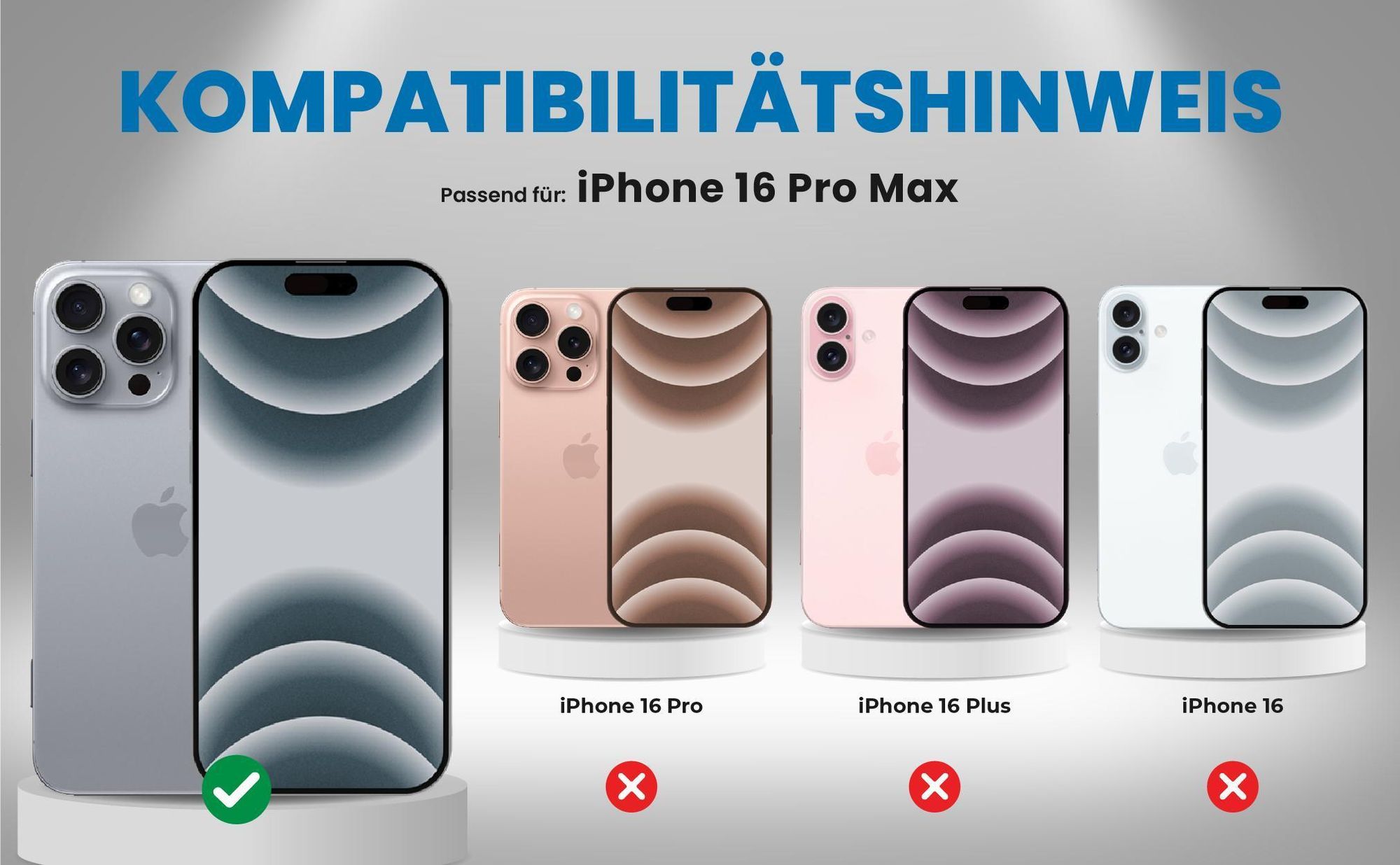 Kompatibilitätshinweise Hülle für Apple iPhone 16 Pro Max