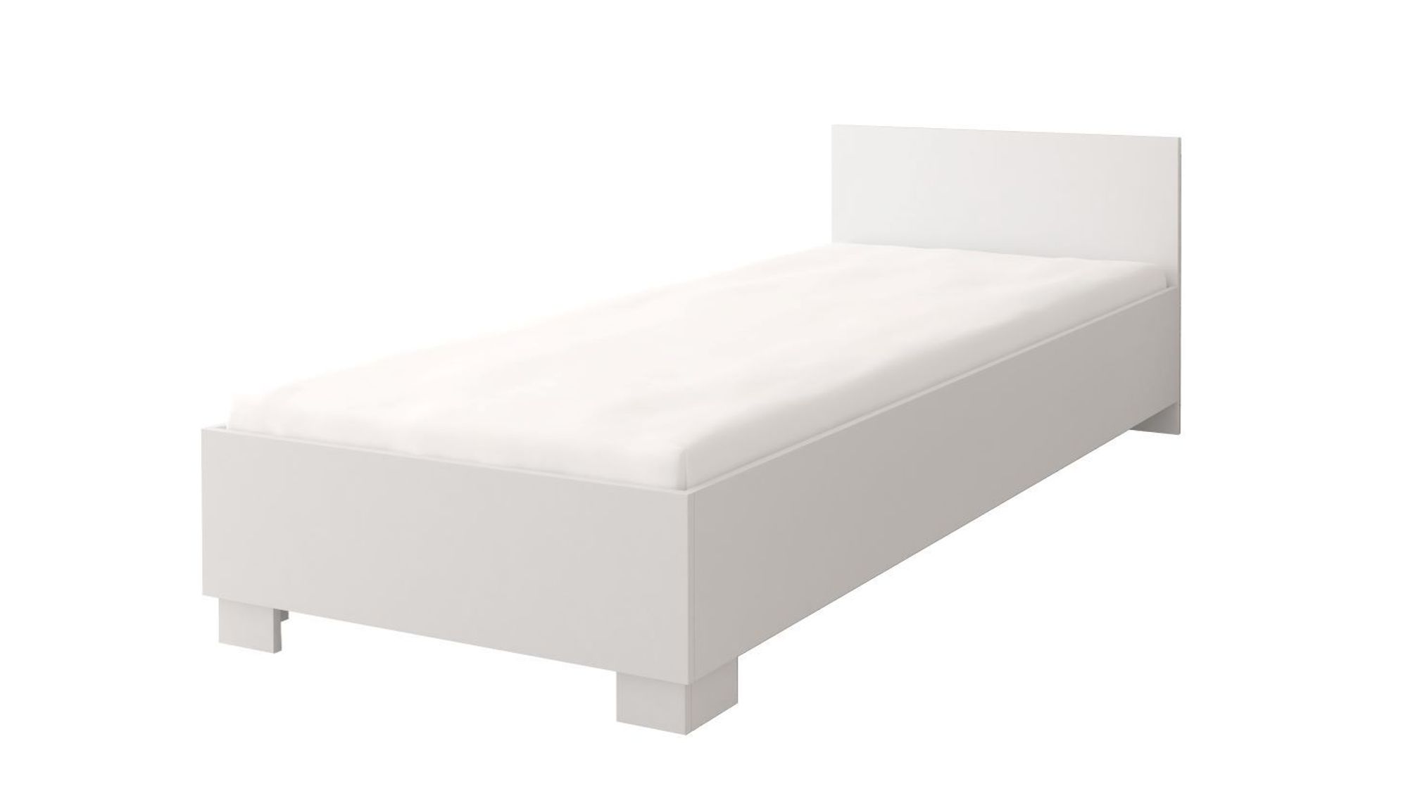 Kinderzimmer-Set Schrankregal Schreibtisch Bett Nachtisch Grau/Weiß mit sonoma Griffe ohne Matratze Jonas II 01