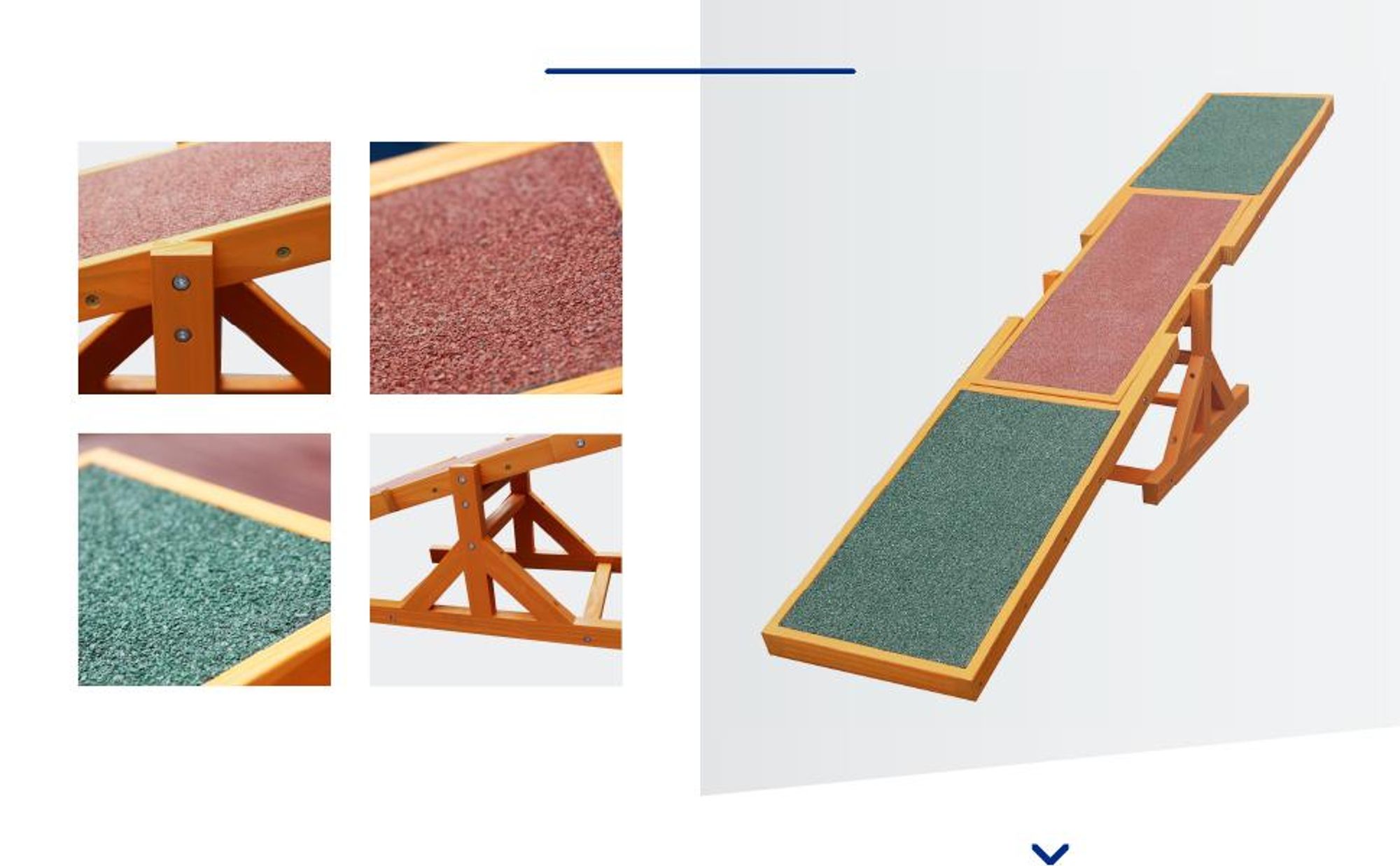 Wiltec Hundewippe 180x30x30cm für kleine & große Hunde zum Hundesport z.B. Agility Training, aus Holz, Spielerische Förderung der Kondition