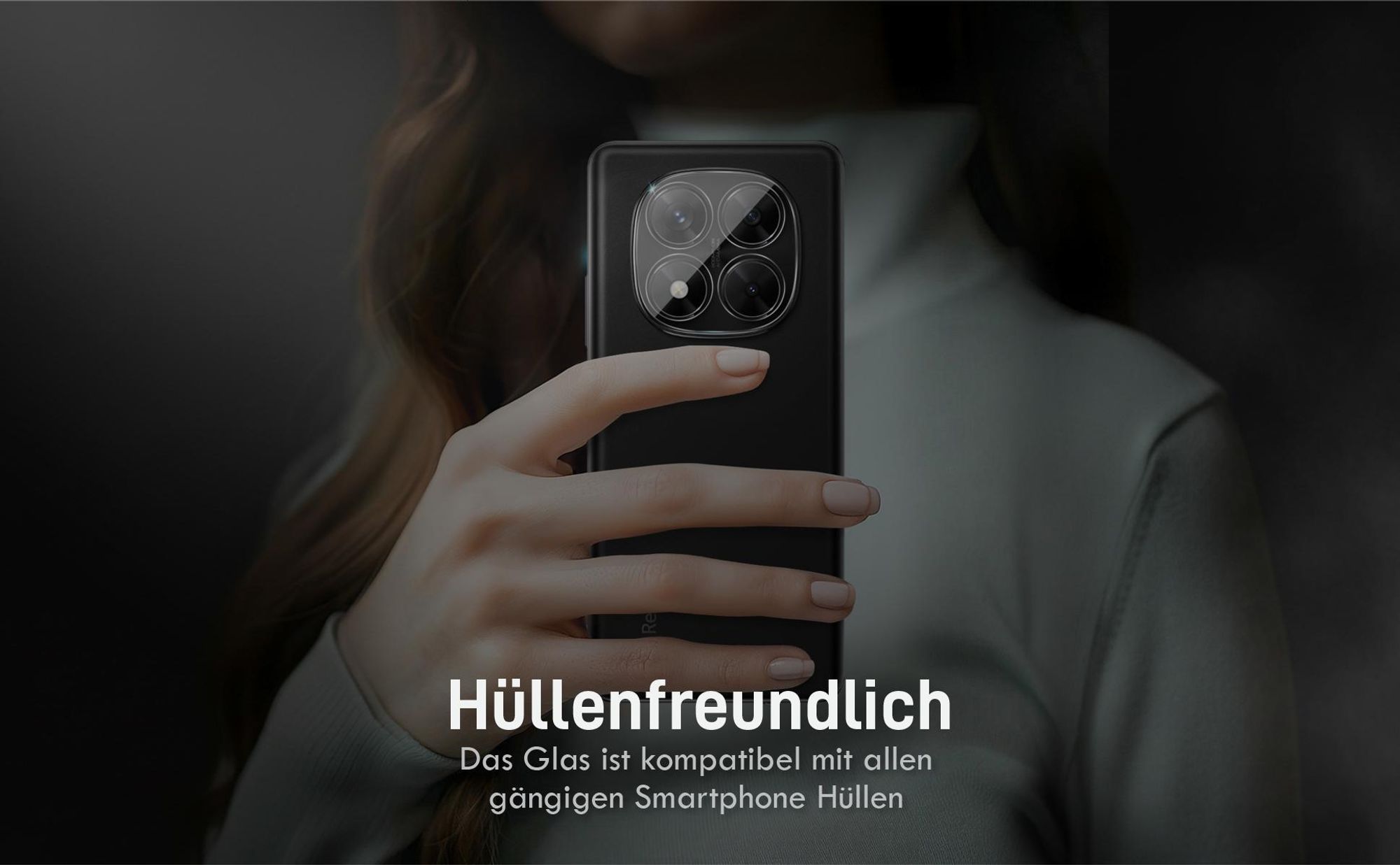 4x 9H Schutzglas (2x Kamera + 2x Display) Xiaomi Redmi Note 14 Pro in passgenauem Design