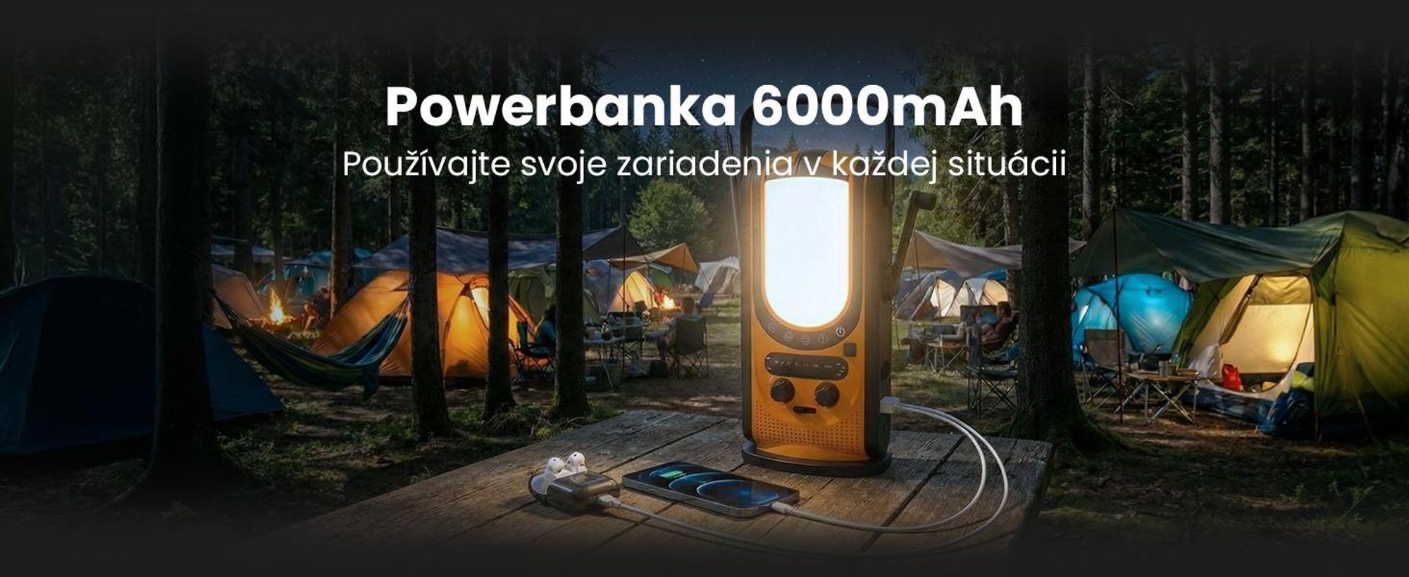 Extralink núdzové rádio AM/FM, solárne a ručné, powerbank 6000 mAh, USB-C, SOS