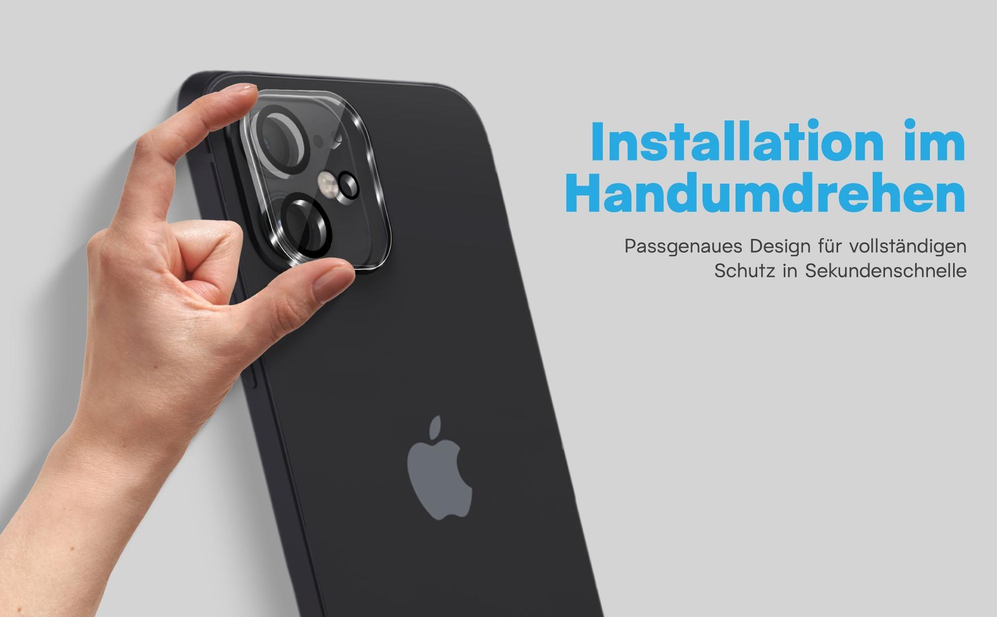 2x Kameraschutz aus 9H Glas für Apple iPhone 11 in passgenauem Design