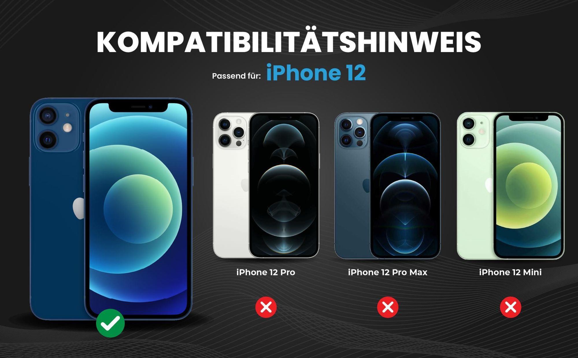 Kompatibilitätshinweise Hülle für Apple iPhone 12