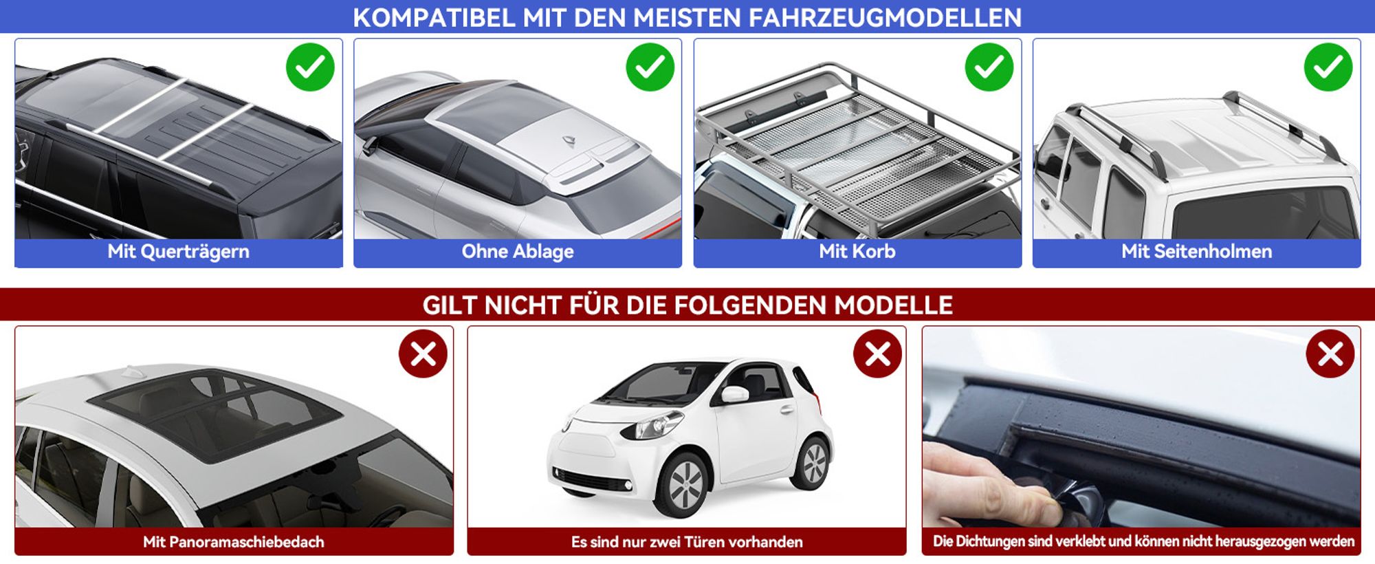 Puluomis 585L Dachbox Auto Dachkoffer Dachtasche , 500D wasserdichte Dachgepäckträger Gepäckbox für Alle Fahrzeuge Blau Schwarz