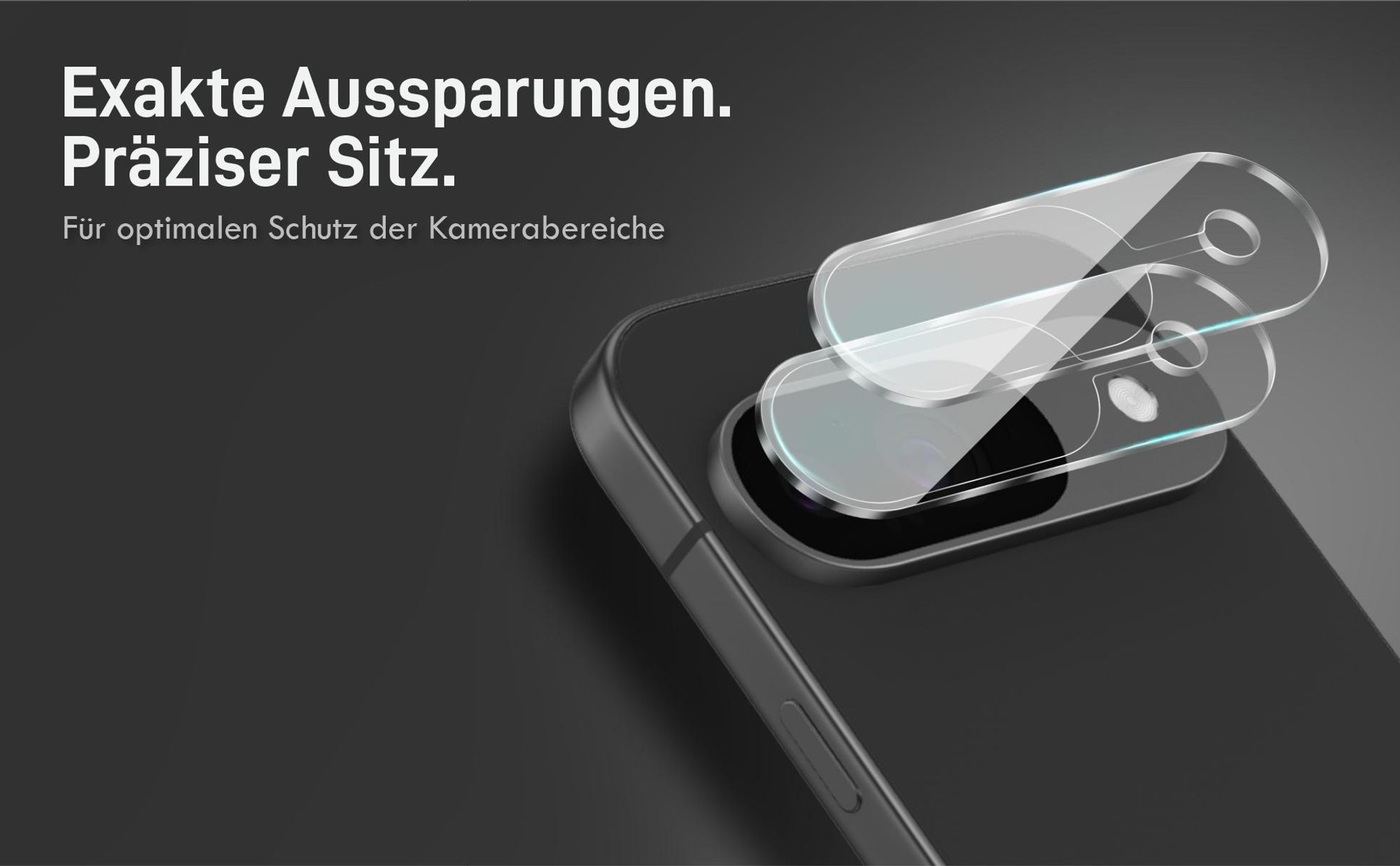 Viererpack Kamera und Displaygläser - Resistent gegen Fingerabdrücke