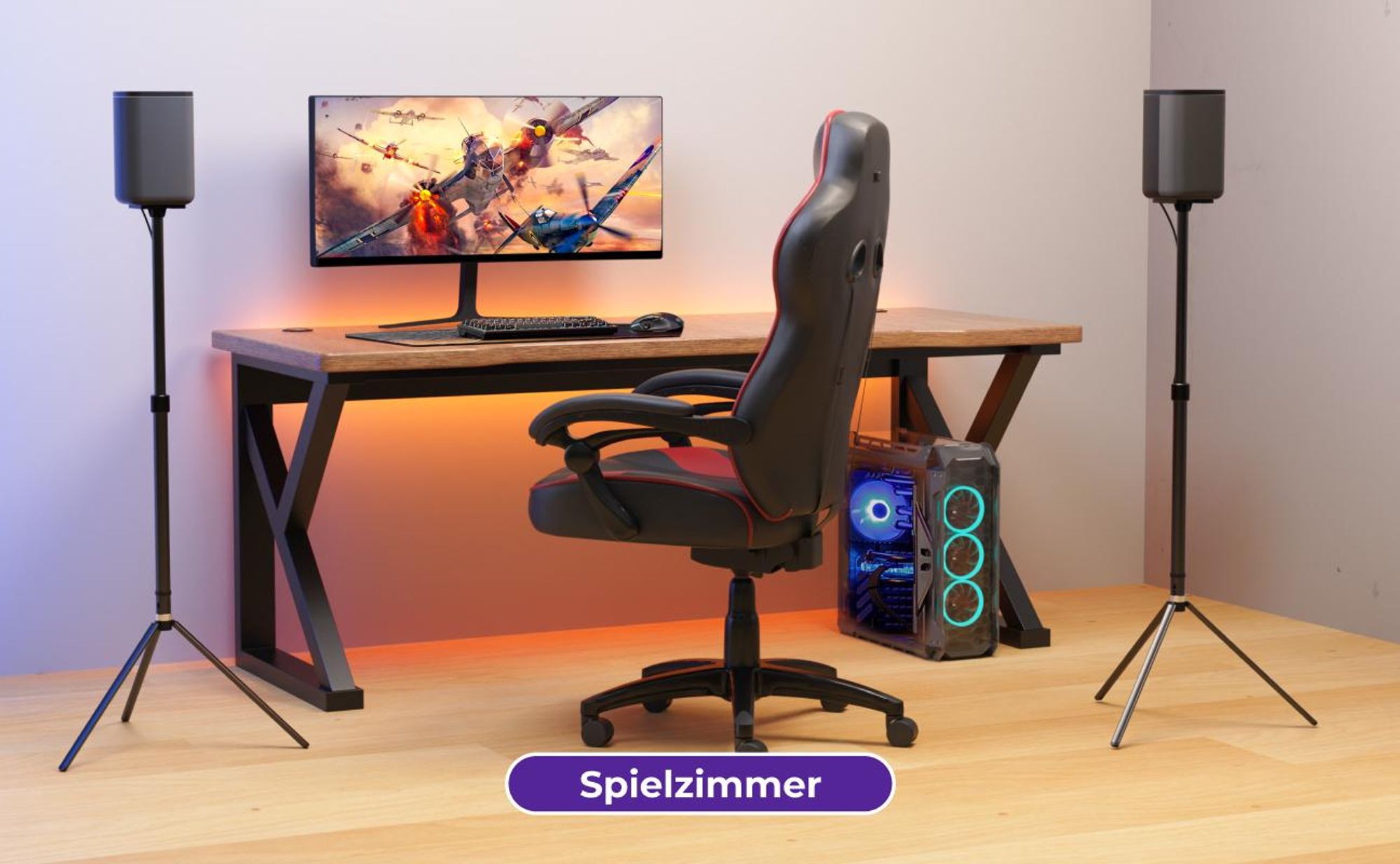 Ultimea Lautsprecherständer Steady 310 - 1 Paar Ständer für Poseidon und Skywave Serie Soundbar (bis 36,6 Zoll, Ausziehbar von 62 cm bis 93 cm