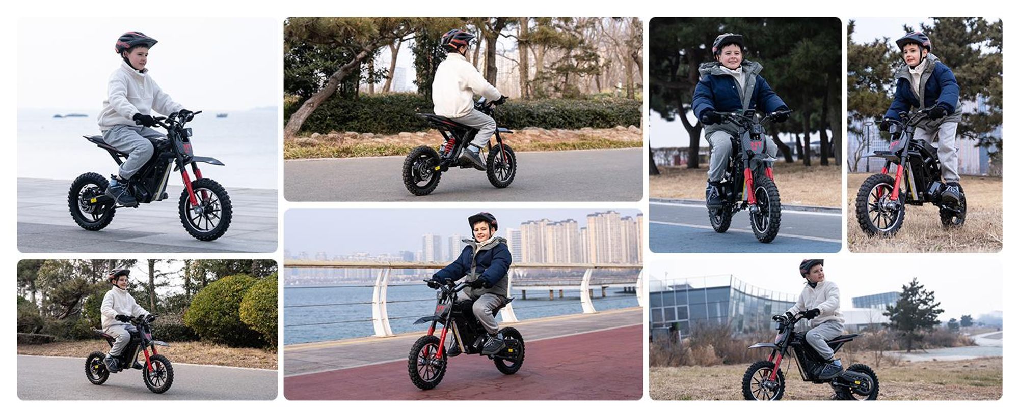 HITWAY HT100 Elektro-Kindermotorrad, 25 km/h, 30–45 km Reichweite, 36V 10,4Ah, 400W, mit LCD‑Display