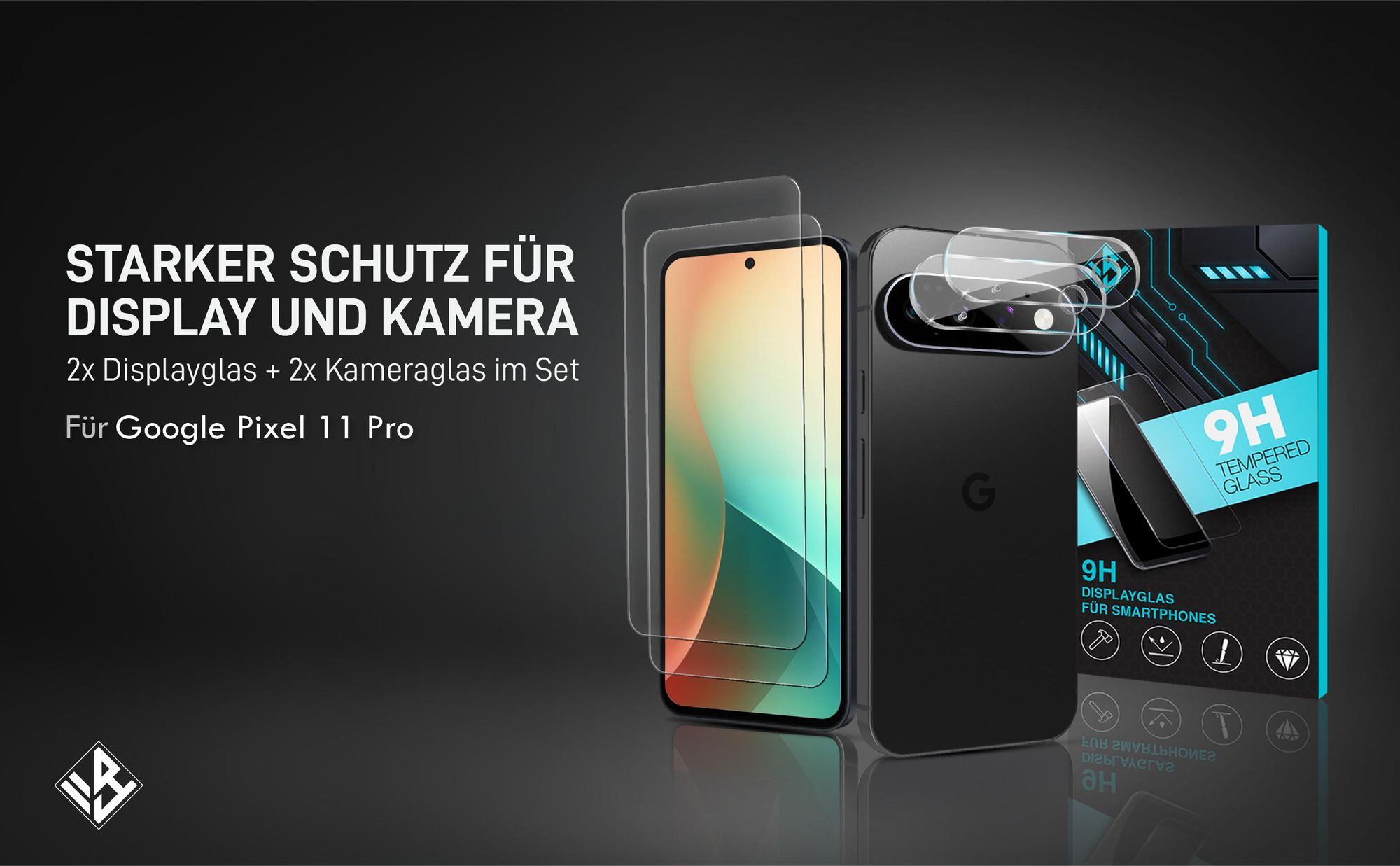 2er Set Kamera & Displayschutzglas für Google Pixel 11 Pro in 9H Härte