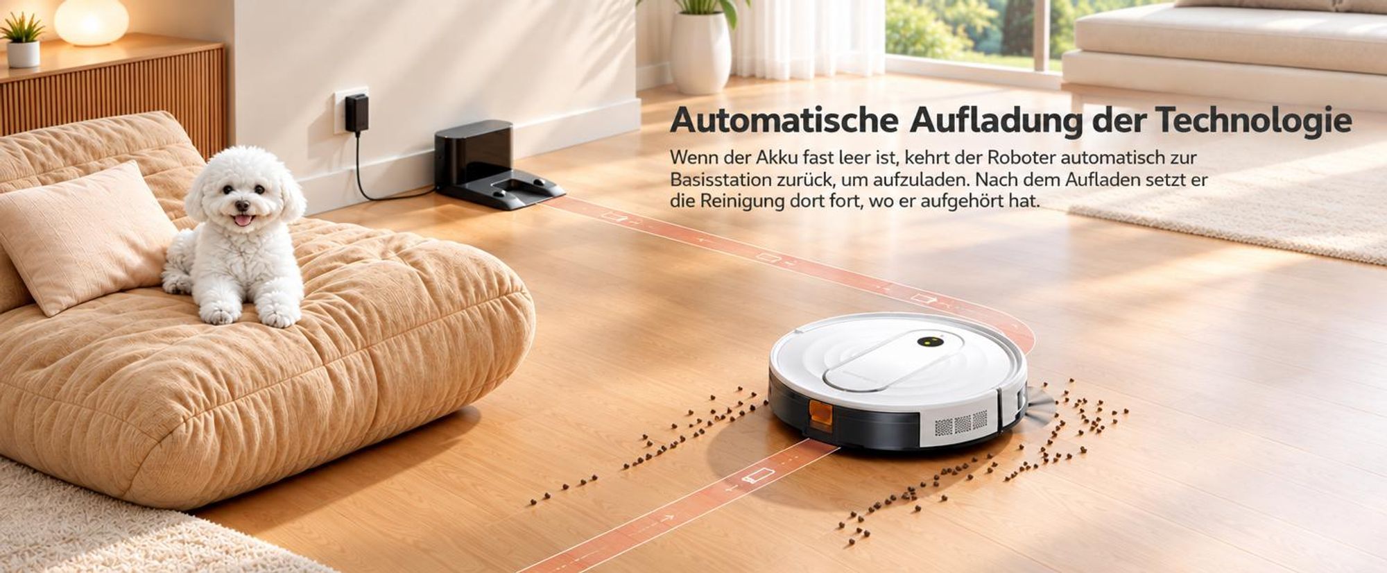 Laresar P10 Saugroboter 8000 Pa, 3-in-1 Reinigung, Teppich-Booster, Bis zu 120 Minuten, HEPA-Filter, 3 Modi, Fernbedienung, App- und Sprachsteuerung