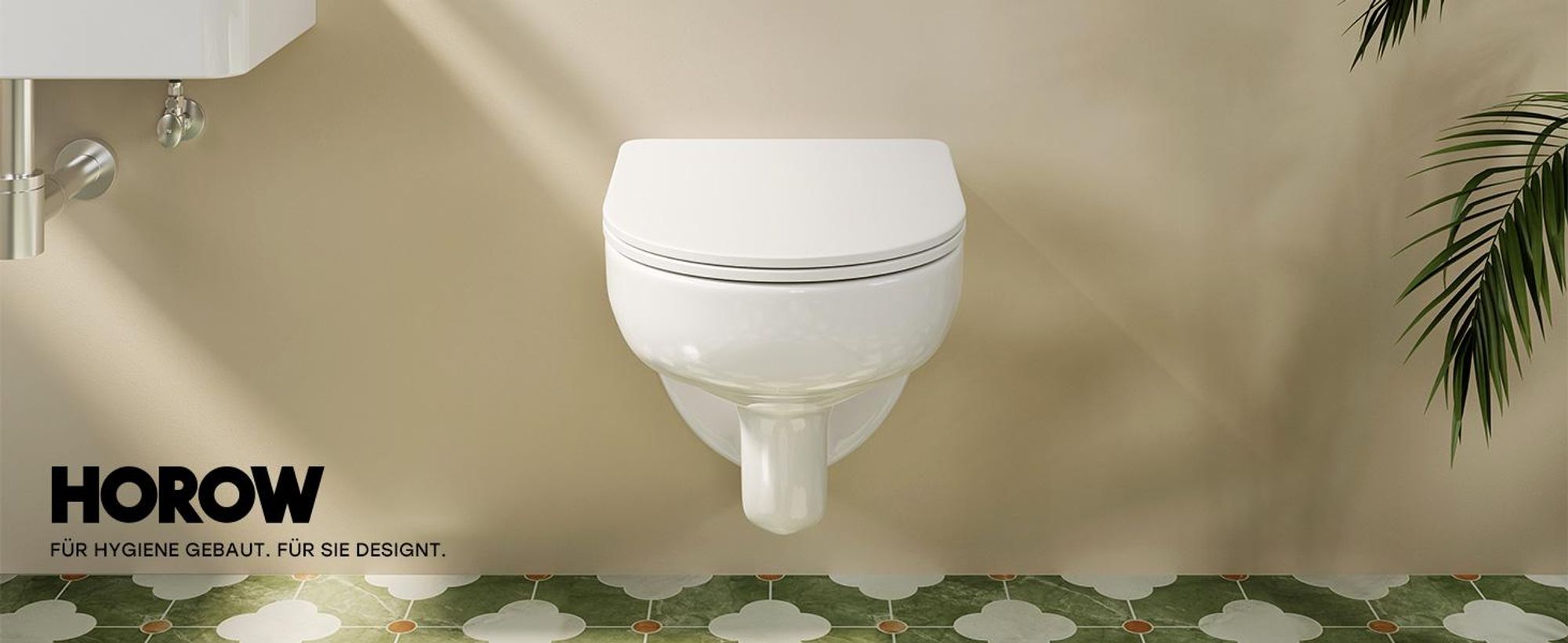 Komplett Vorwandelement Toilette Set - 82cm Unterputzspülkasten + Hänge Spülrandlos WC Wand Toilette + Rechteckig Chrome Drückplatte HOROW