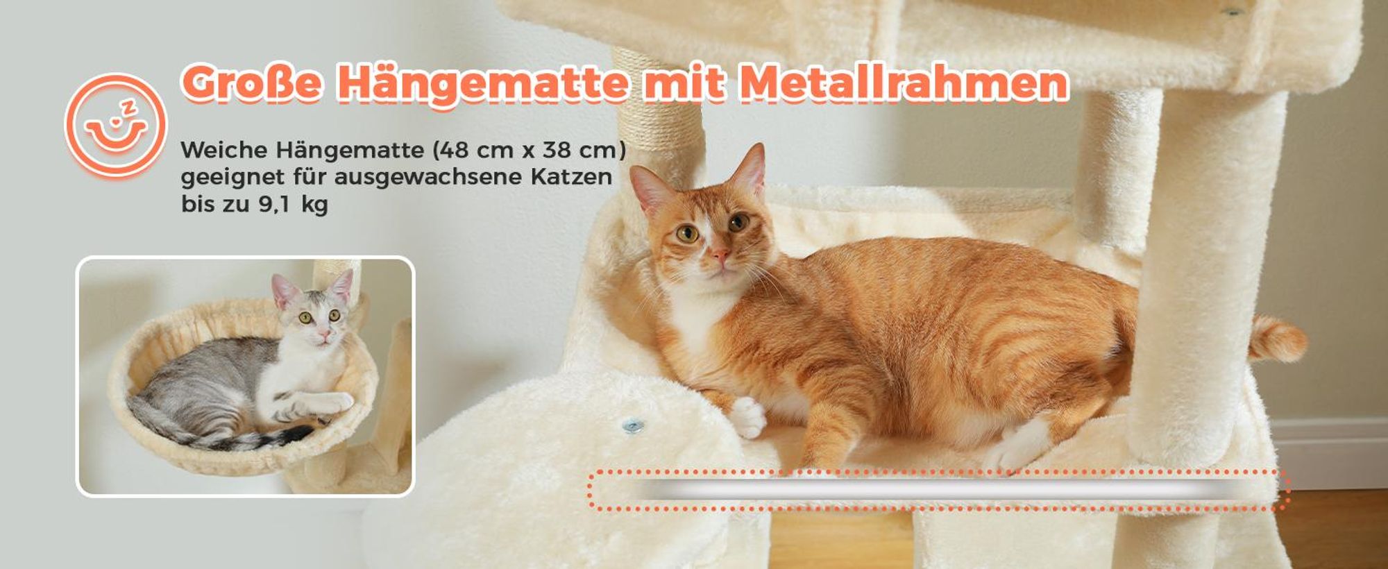 PAWZ Road Kratzbaum XXL Große Katzen Katzenbaum Katzenkratzbaum Spielbaum 175 cm