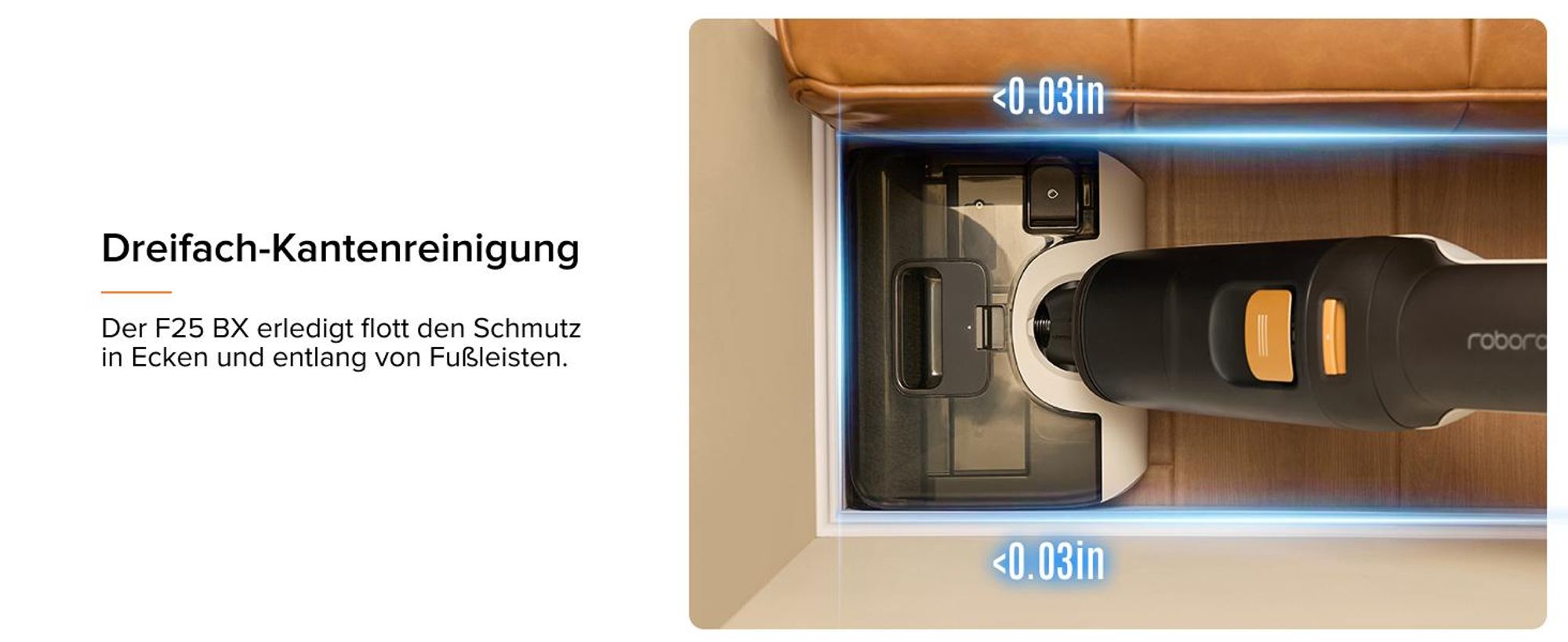 Roborock F25 BX Nass Trockensauger, 20.000 Pa, 90°C Heißluft-Schnelltrocknung & Hohe Temperaturen Selbstreinigung, 180° flach absenk