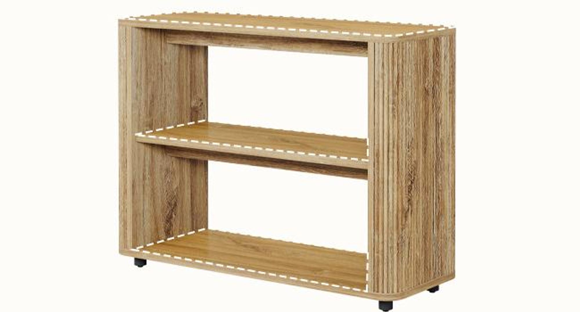 Tribesigns Beistelltisch, kleiner Nachttisch mit Ablagefächern, Landhaus-Nachttisch fürs Schlafzimmer, kleine Räume, Sofa/Couch, Natur