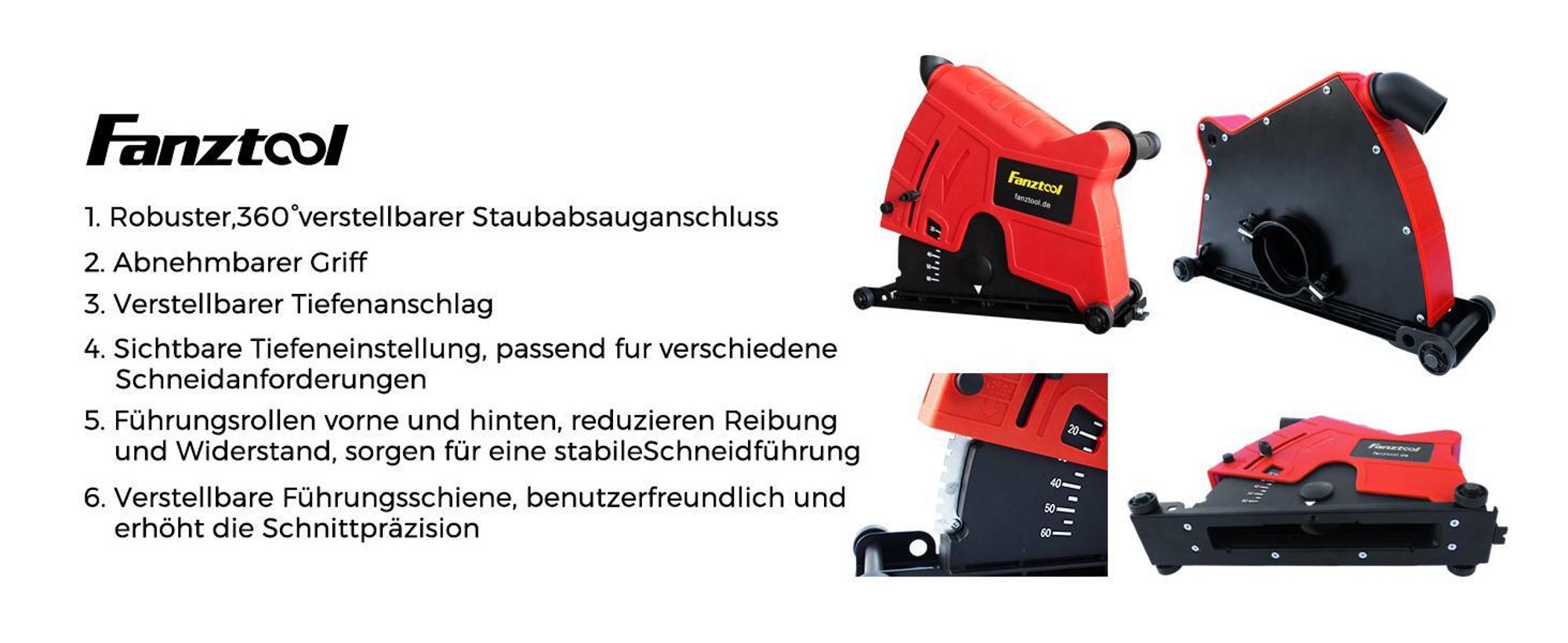 Absaughaube für Winkelschleifer + 180 mm Diamantschleiftopf PROFI QUALITÄT