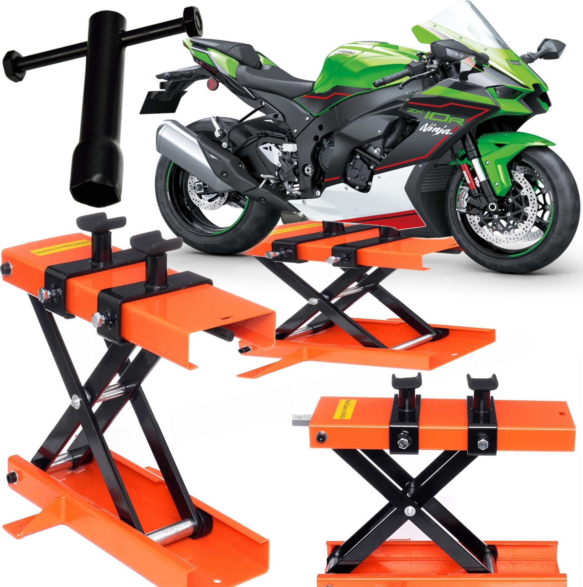 KRAFT&DELE | Motorradhebebühne, Motorradheber, 500KG, Belastbar Motorrad Heber Autos, Montagebock Motorrad, Motoständer Reparatur, für Motorräder, Geländefahrzeuge, Dirtbikes