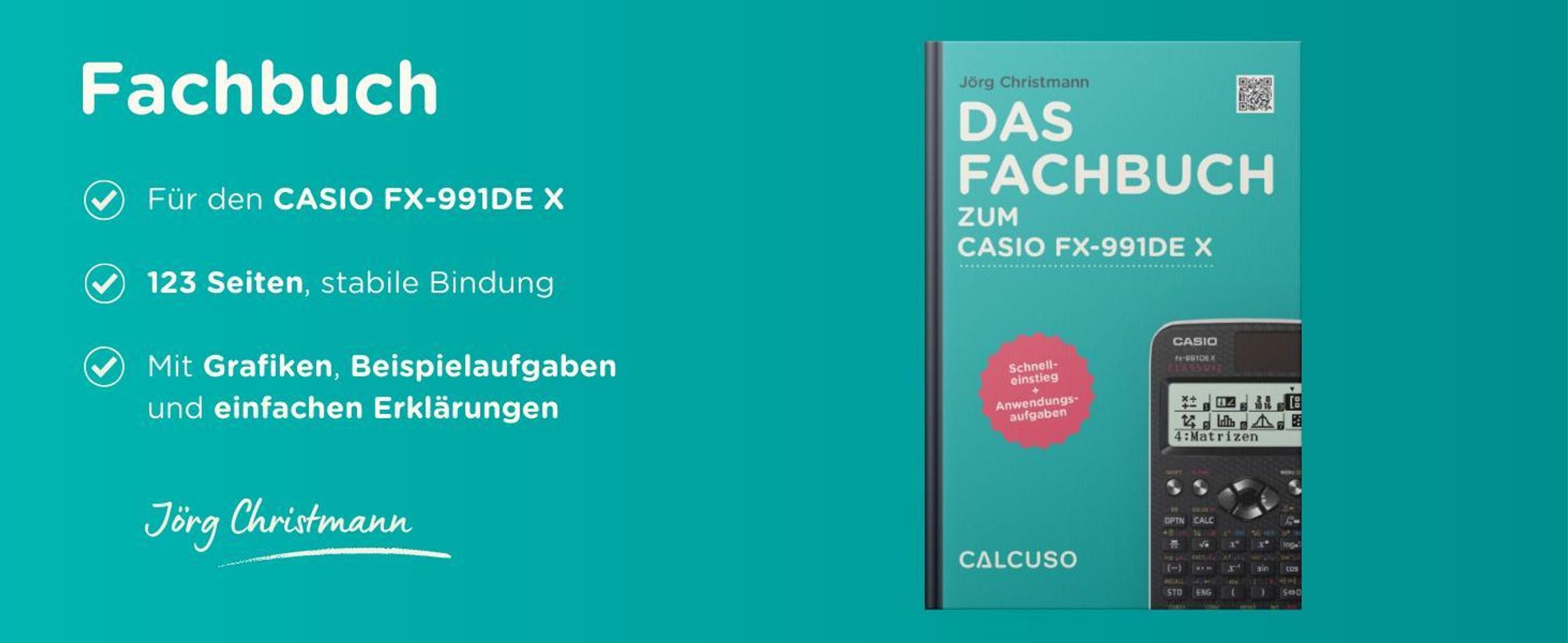 Casio fx-991DE X Classwiz inkl. WYNGS Schutztasche Schwarz - Wissenschaftlicher Taschenrechner - Basic Set