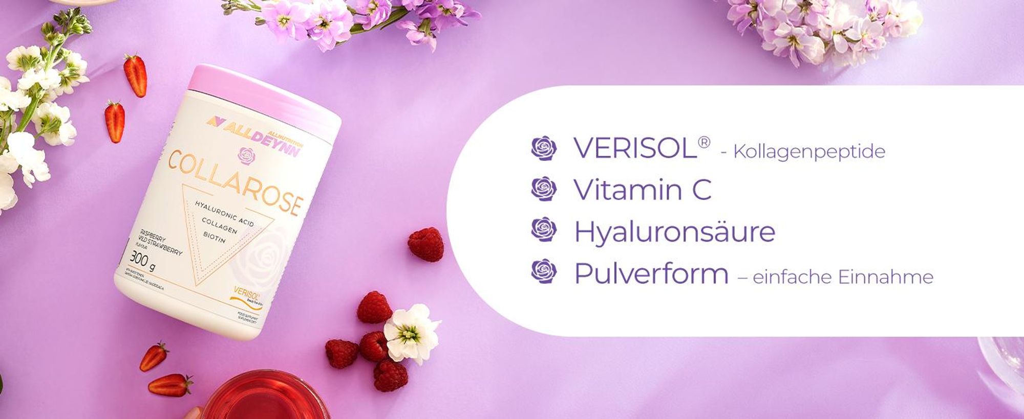 ALLDEYNN COLLAROSE 300g Mango-Passionsfrucht Kollagen Collagen Haut Haare Hyaluronsäure
