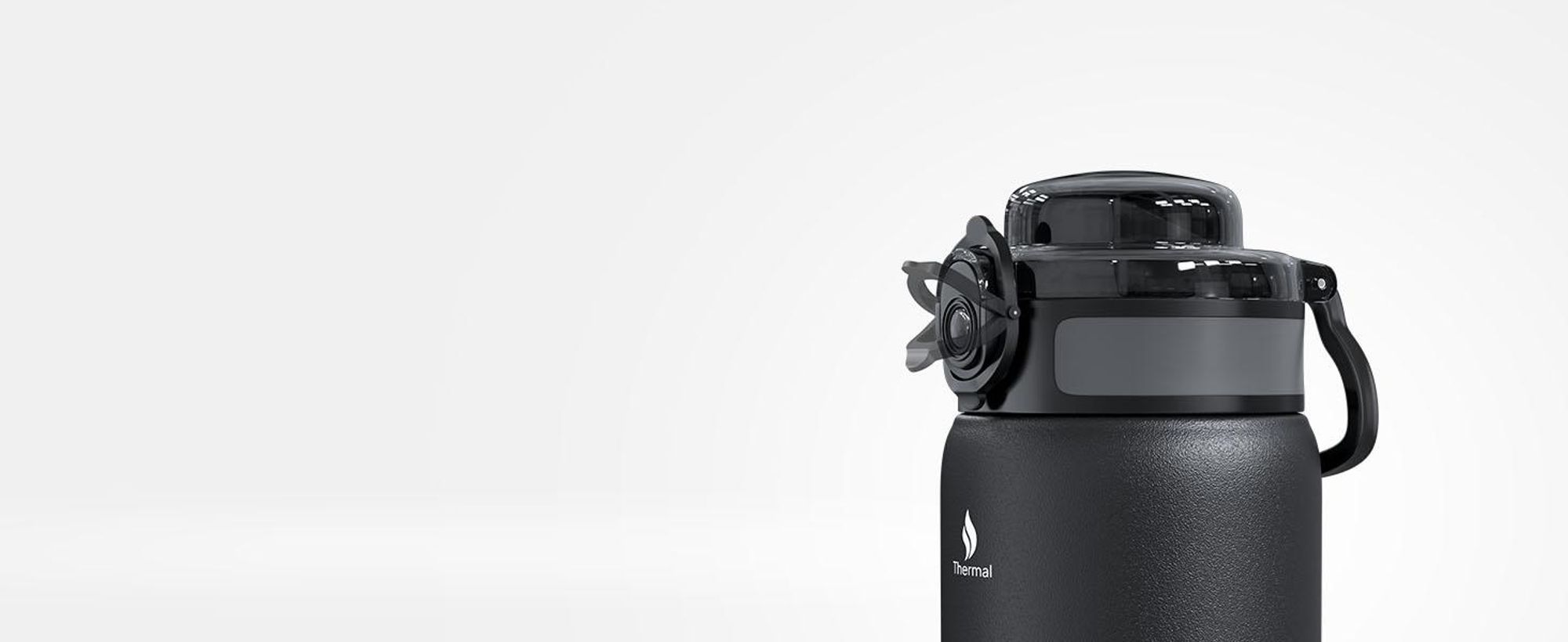 ZIPRO Edelstahl Trinkflasche 1000 ml Schwarz - Thermosflasche 1 Liter Isoliert Doppelwandig Auslaufsicher BPA-Frei Sport Wasserflasche