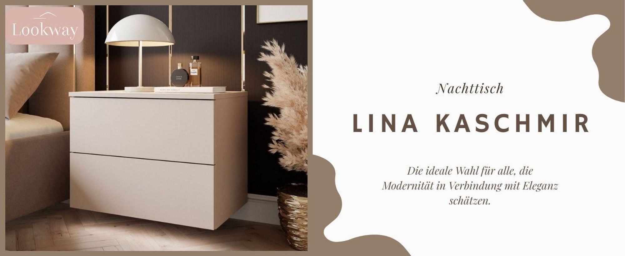 Hängender Nachttisch LINA KASCHMIR 2S LED