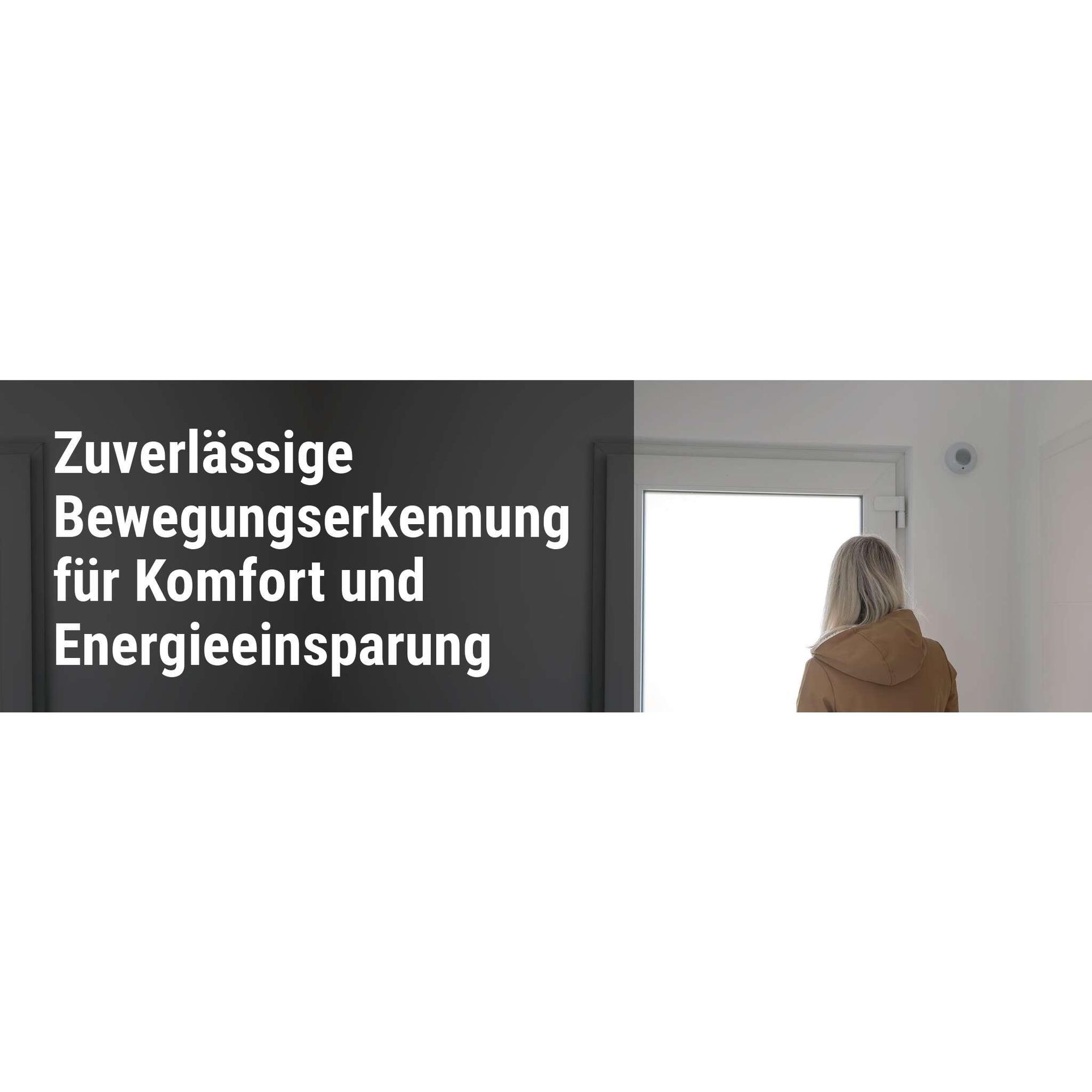 EMOS Infrarot-Bewegungsmelder Aufputz für Innen, Reichweite 3m, Erfassungsbereich 6m/360°, einstellbare Leuchtdauer und Empfindlichkeit, Weiß, GS11111