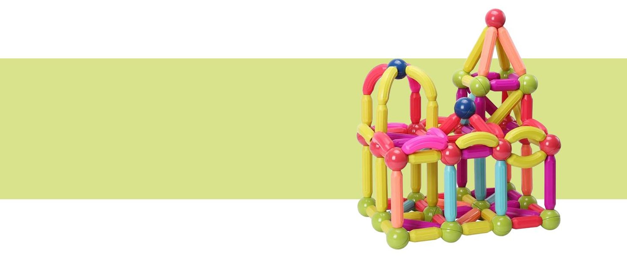 KRUMAD Magnetische Bauklötze 120 Teile - Kreatives Lernspielzeug für Kinder, große Bausteine