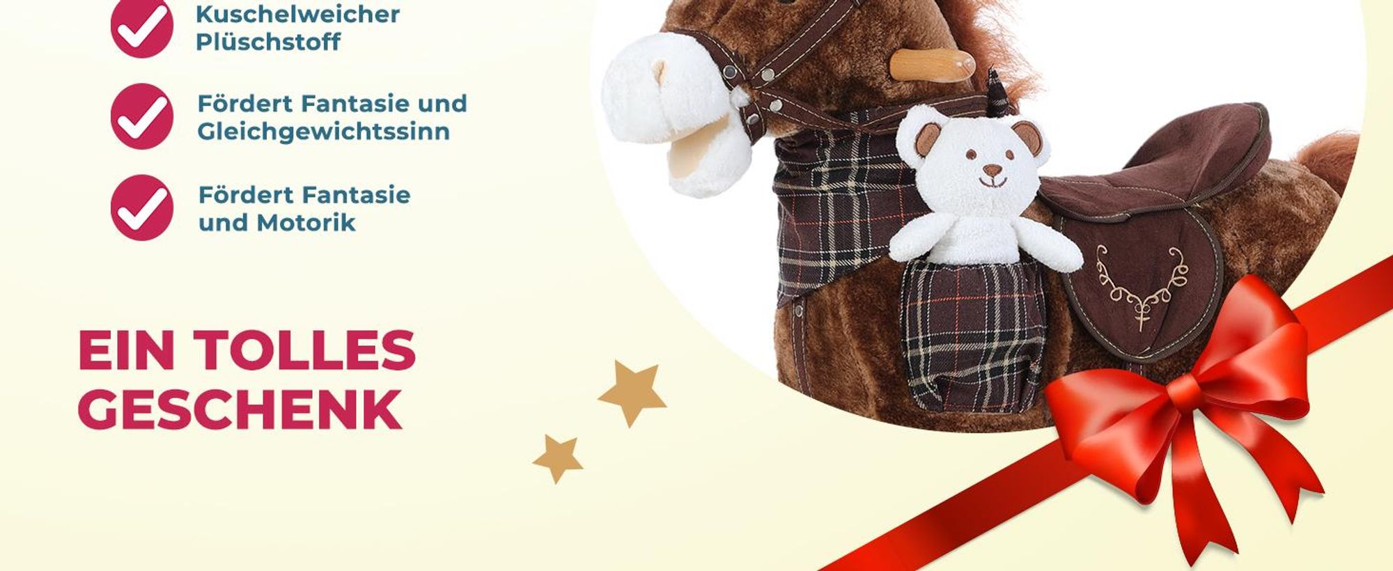 SPIELWERK® Schaukelpferd Einhorn ab 3 Jahren