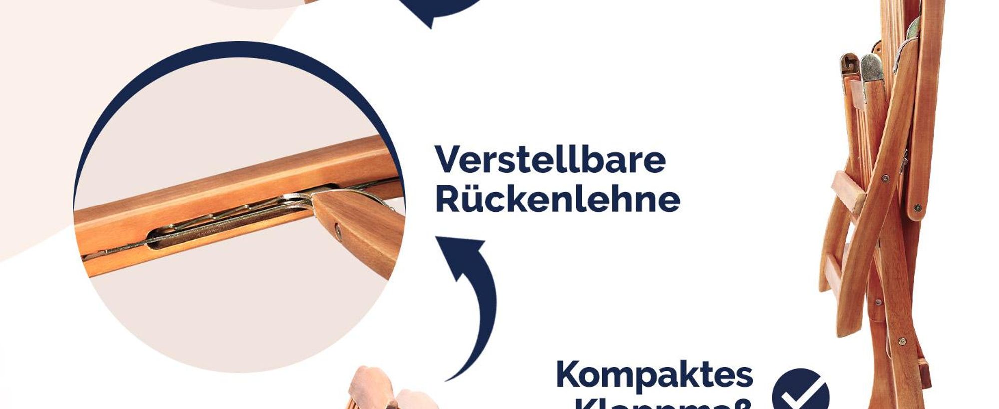 Casaria® 2x Sonnenliege Klappbar Holz Gartenliege 2 Personen Rückenlehne 4-fach verstellbar Fußteil abnehmbar Liegestuhl Akazie FSC®-Zertifiziert Armlehne Garten Balkon