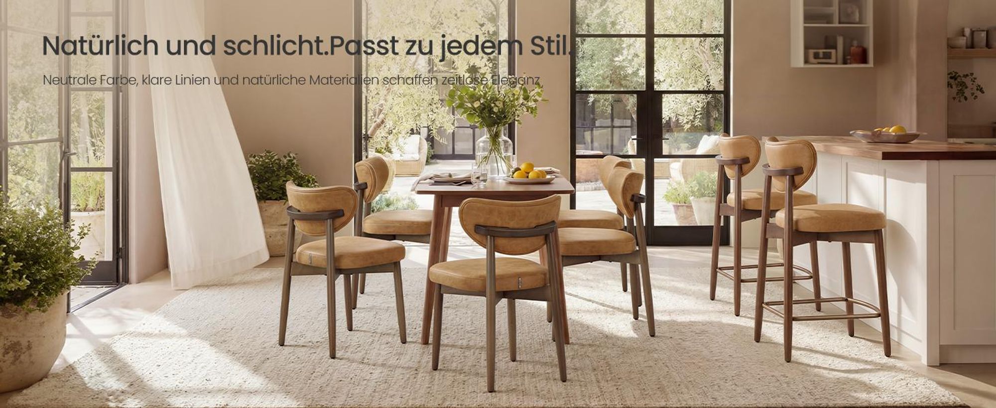 VASAGLE Barhocker 2er Set aus Kunstleder, mit Rückenlehne und Massivholzbeinen, 50 x 51,5 x 95,5 cm, Karamellbraun