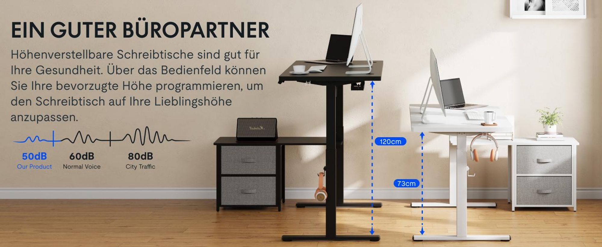 FLEXISPOT Höhenverstellbarer Schreibtisch 160 x 70 cm elektrisch höhenverstellbar L-förmig mit Schubladen&Stauraum umkehrbar Steh-Sitz Tisch Schwarz