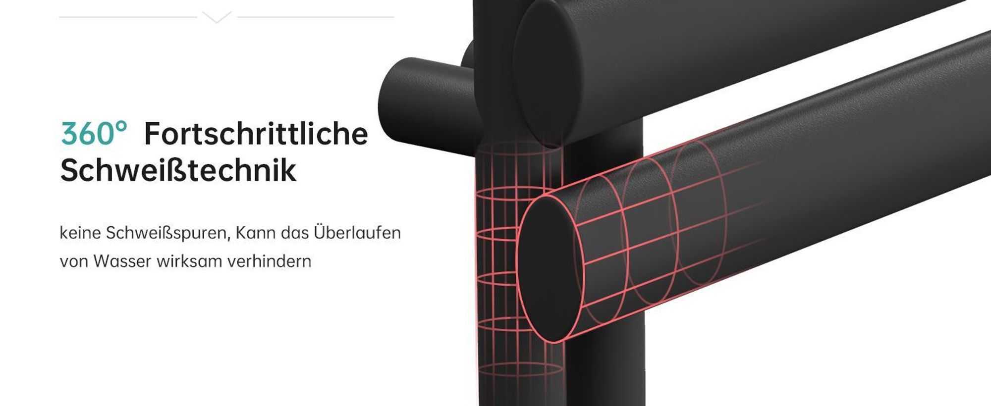 EMKE Badheizkörper Oval Röhren Badheizkörper Handtuchwärmer Rohrheizkörper Vertikal Seitenanschluss für Wasser Anthrazit 174×60cm ohne Heizstab