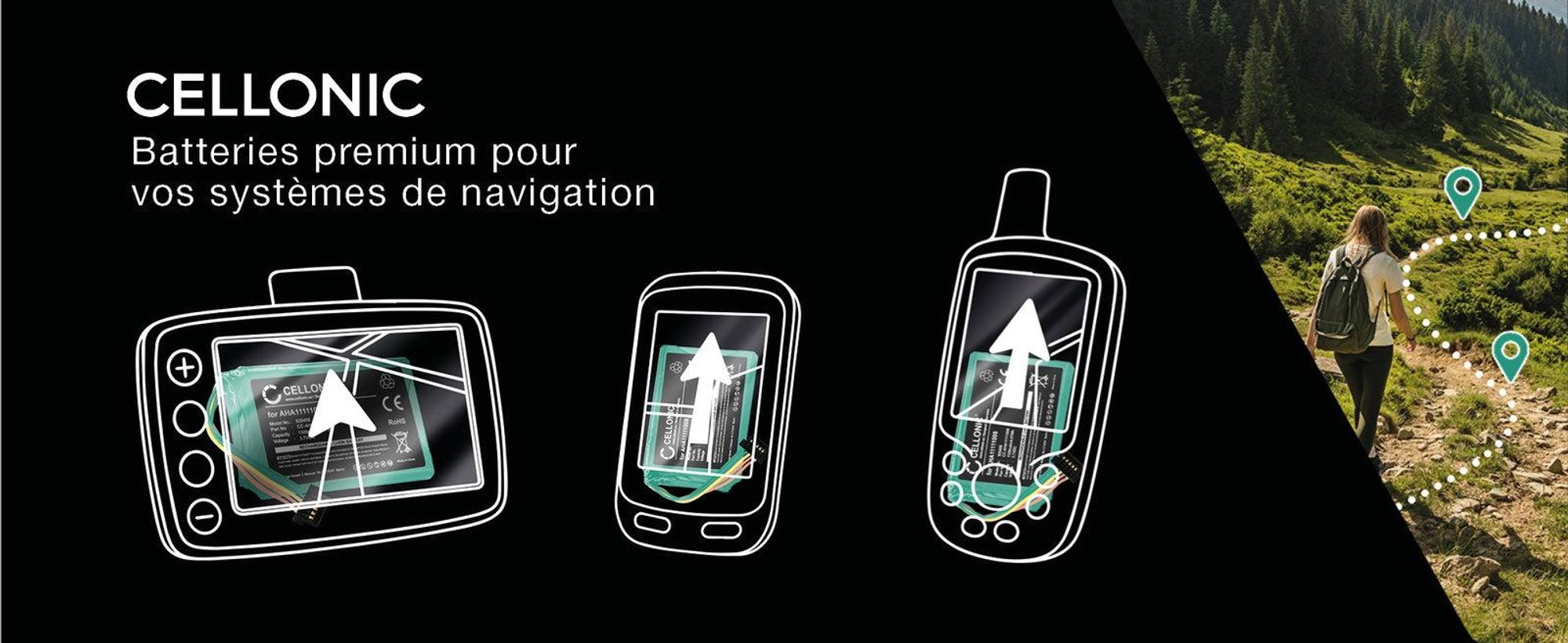 CELLONIC 1x Batterie pour GPS / Navigation Compatible avec TomTom Go 600, Go 610, NAVIGATOR 6, AHA11111010 - (1100mAh, 3.7V)