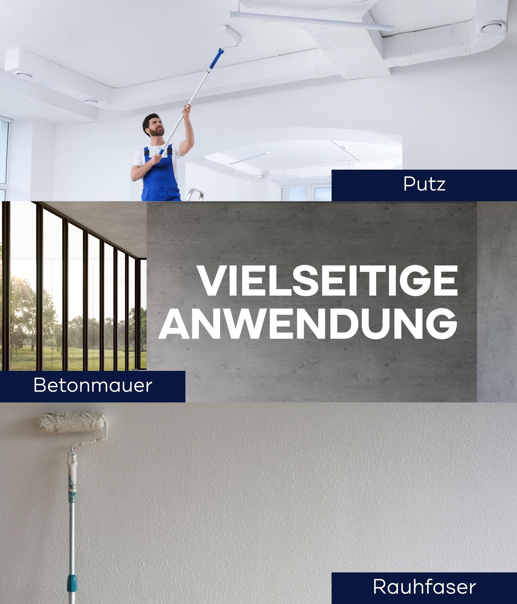 Plid Wandfarbe weiß matt 10L - für ca. 7m² / Polarweiß Innenfarbe hohe deckend Farbe