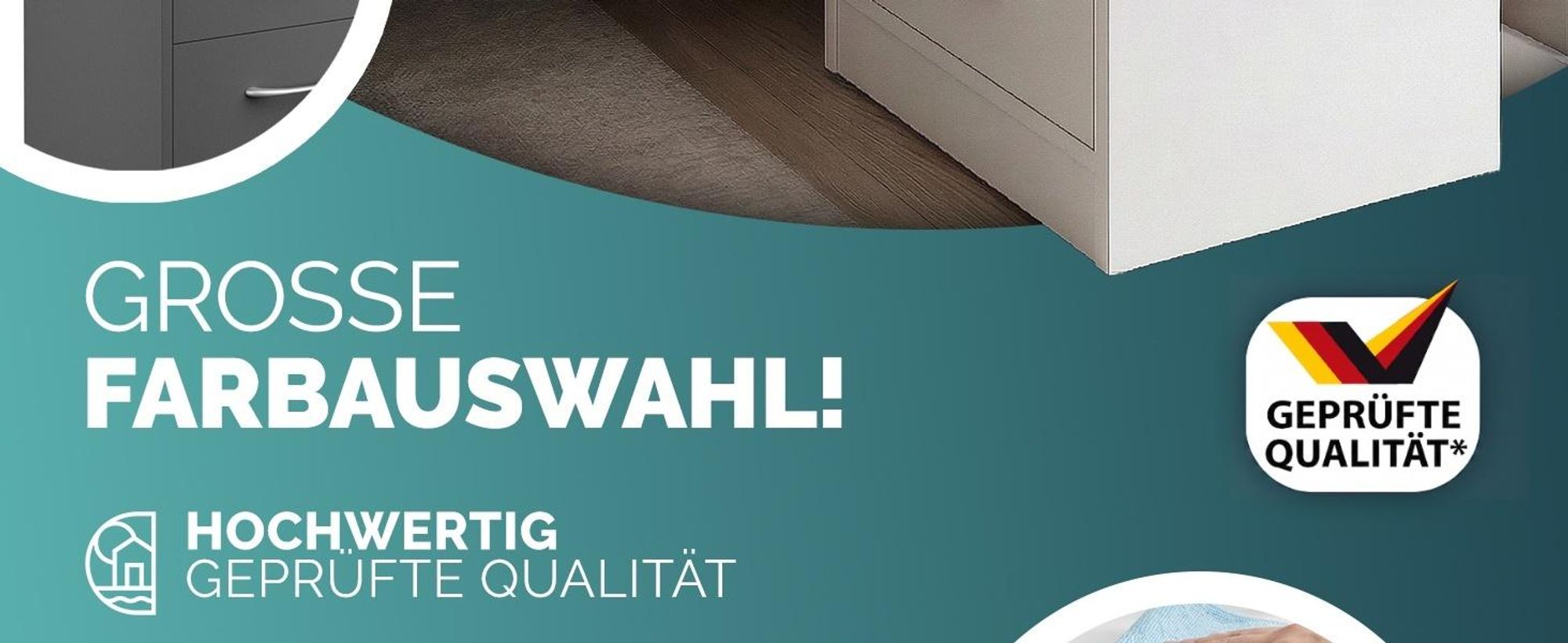CASARIA Nachttisch mit LED Holz Weiß