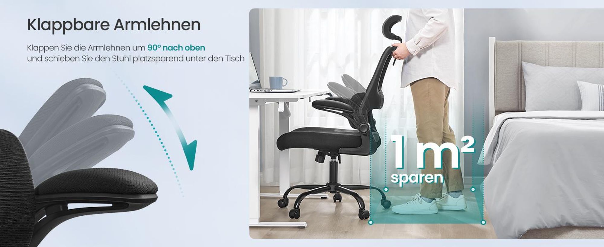 Bürostuhl, Netzstuhl, ergonomisches Design, mit Premium-Netzgewebe, Wippfunktion