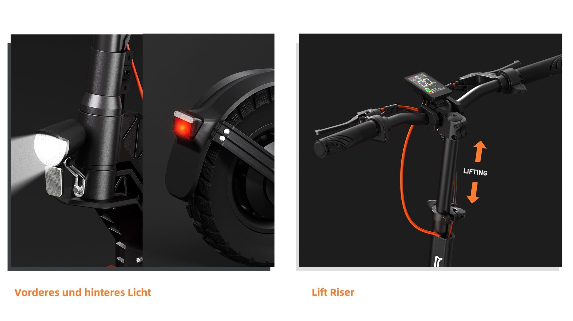 Elektroroller JOYOR S5 Mit ABE-Gutachten - 500W Motor 48V13AH Batterie 45KM Reichweite Scheibenbremsen - Schwarz