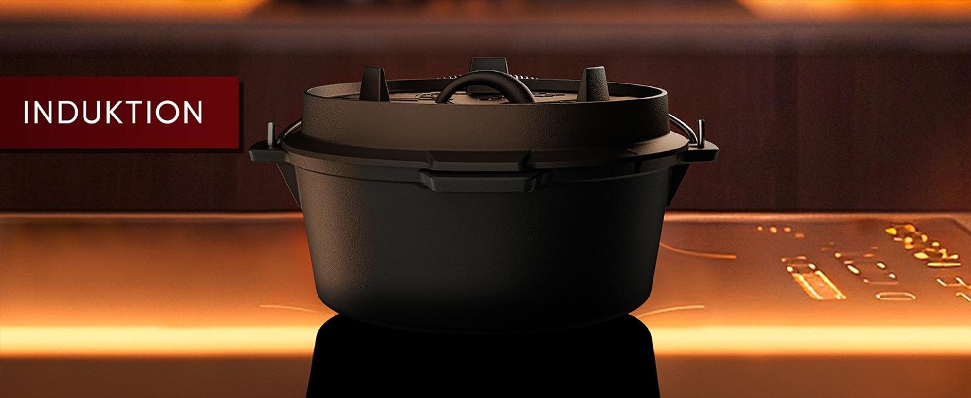 Dutch Oven auf Induktionskochfeld – für alle Herdarten geeignet & hitzebeständig.