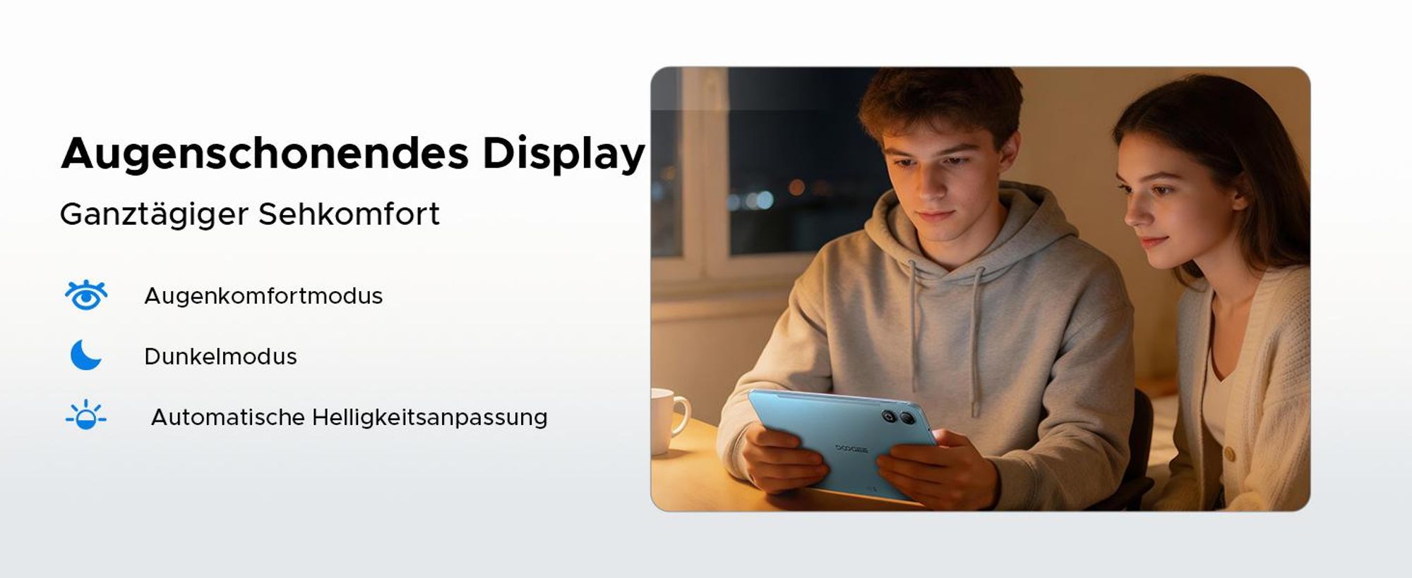 DOOGEE U13 Pro – Tablet, Android 16, 13,4 Zoll, 36 (6+30) GB + 256 GB, 120 Hz, 11.000 mAh/18 W, Gemini AI, Widevine L1, 8 MP + 13 MP Kamera