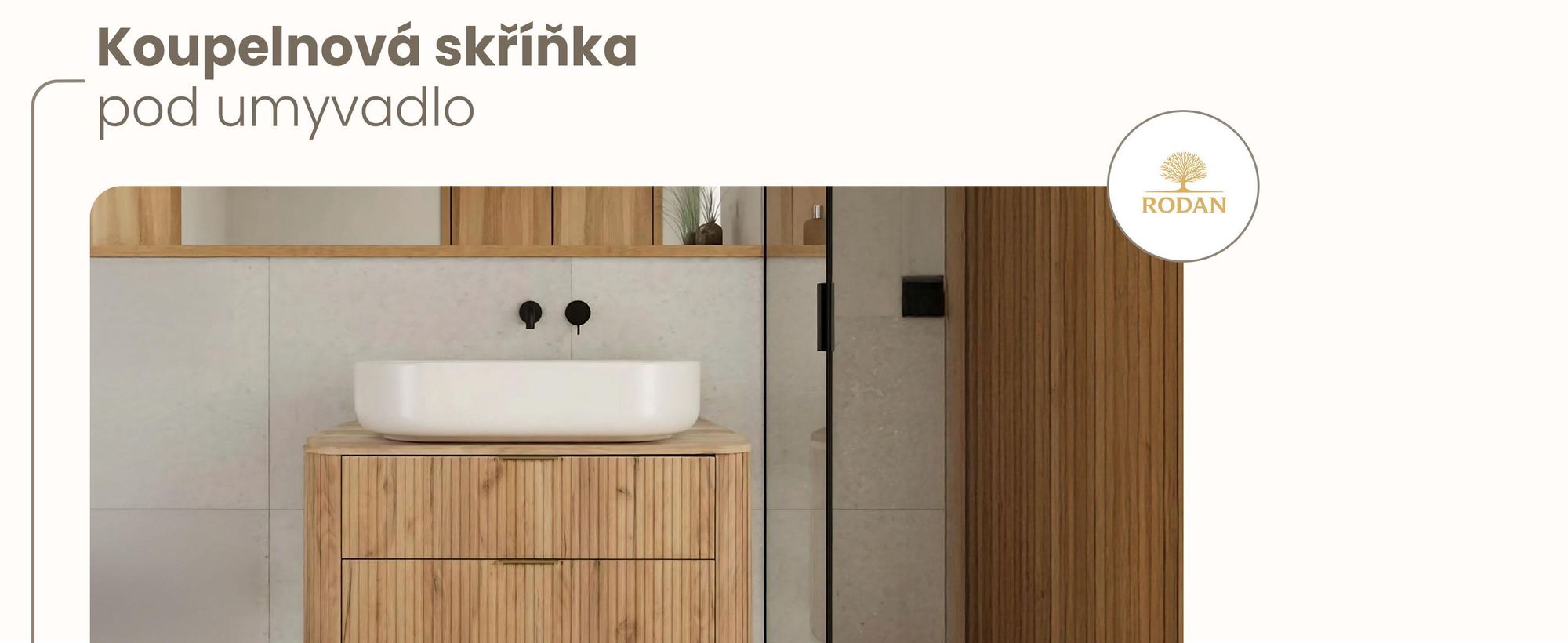 Koupelnová Skříňka 100 CM Hnědý Mat MDF 2 Zásuvky