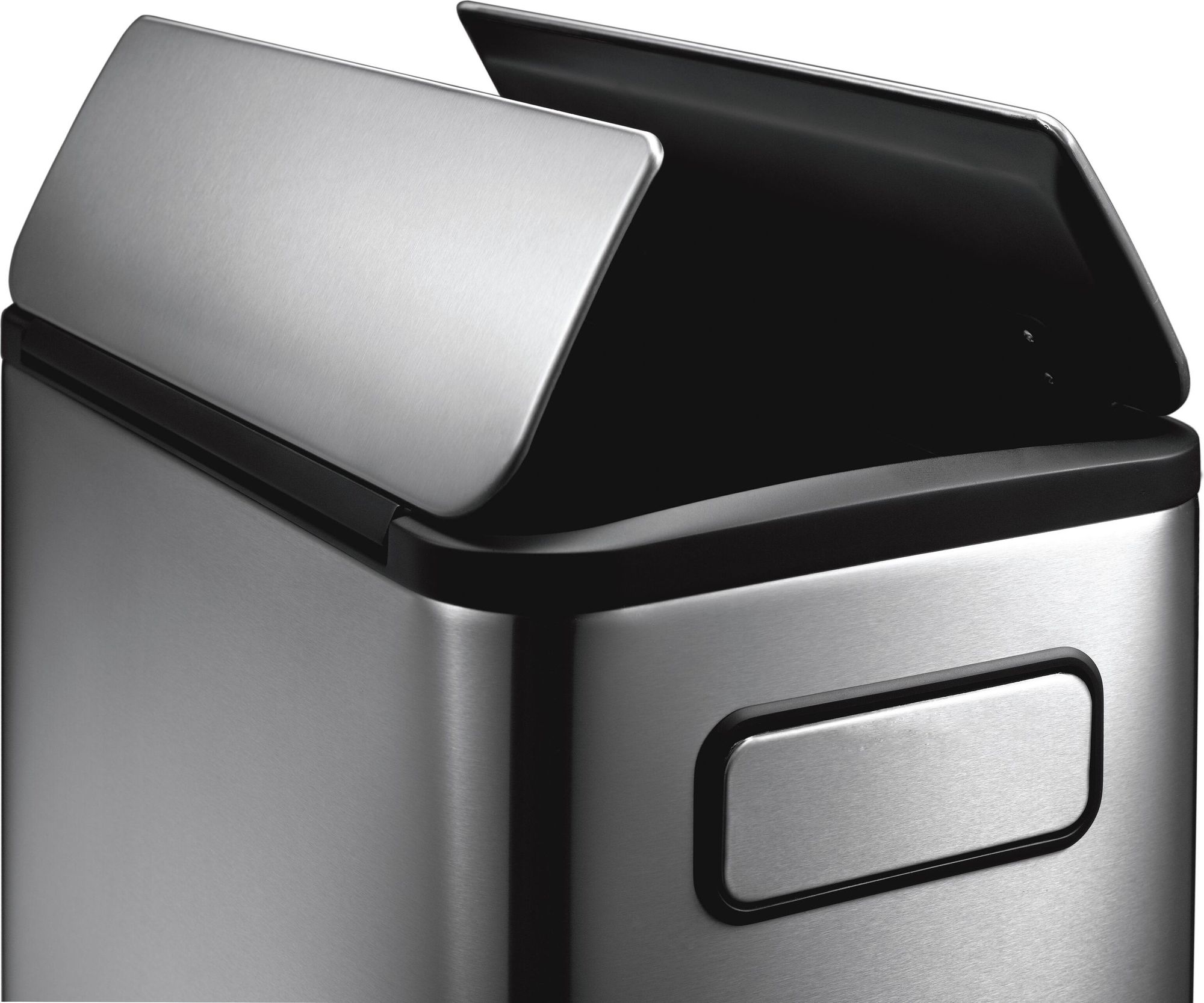 EKO - Ecofly Recycler Treteimer 20+20 Liter - Stainless steel Plastic - Matt Edelstahl