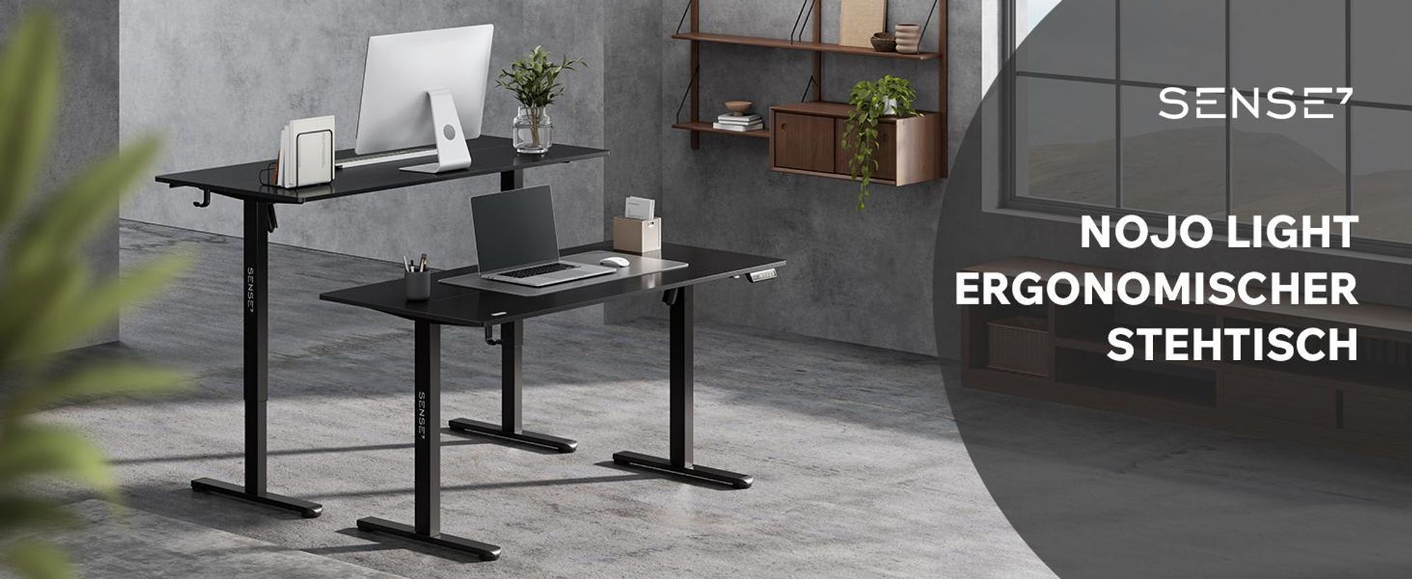 NOJO LIGHT Schreibtisch Höhenverstellbarer Elektrisch Stabil Ergonomisch Für Gamer Home-Office MemorySystem 120 x 60 cm, 70kg Tragkraft Hellbraun Weiß