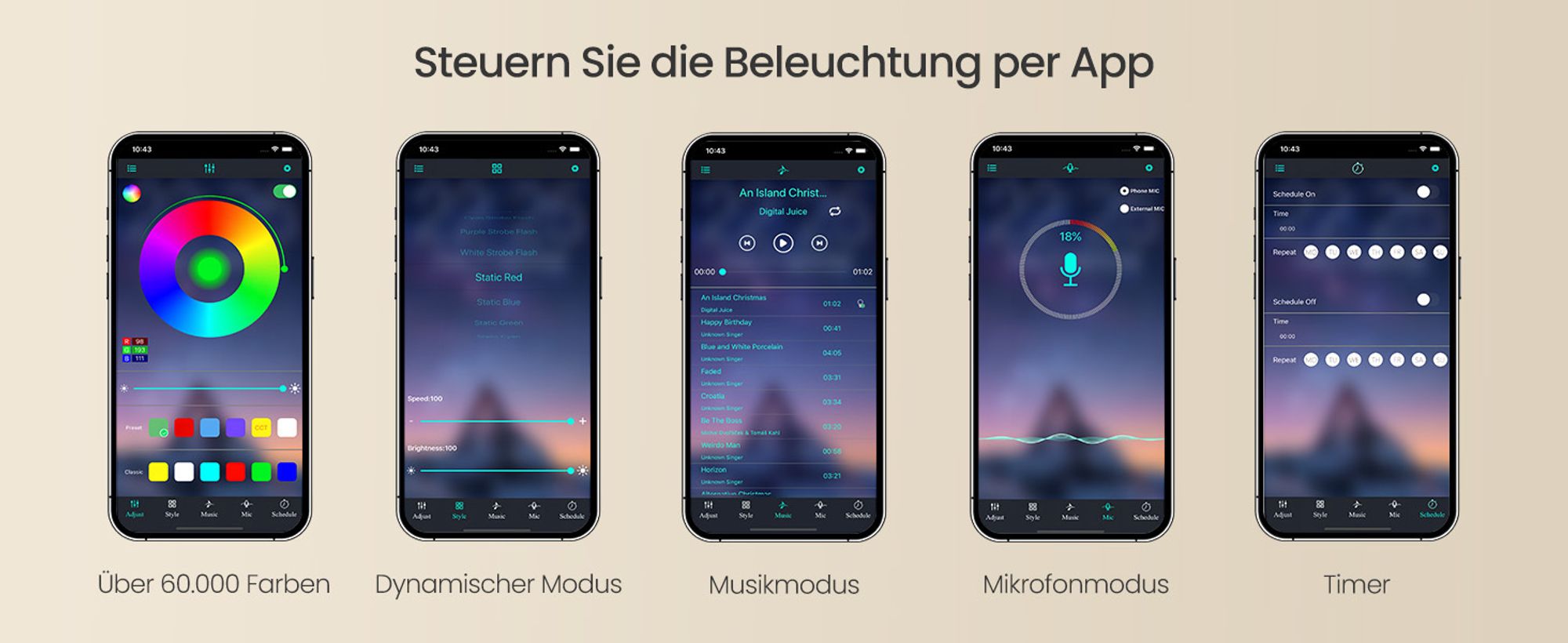 VASAGLE Bettgestell, Doppelbettgestell, 140 x 200 cm, schwebender visueller Effekt, Bett mit LED-Beleuchtung, hohem Kopfteil, Ladestation, modern