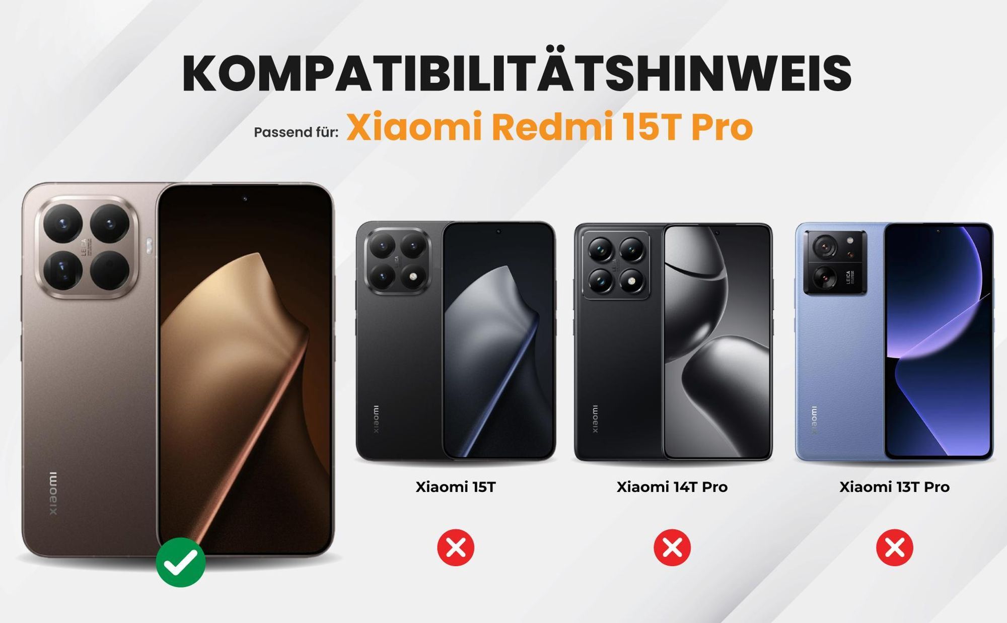 Kompatibilitätshinweise Hülle für Xiaomi 15T Pro