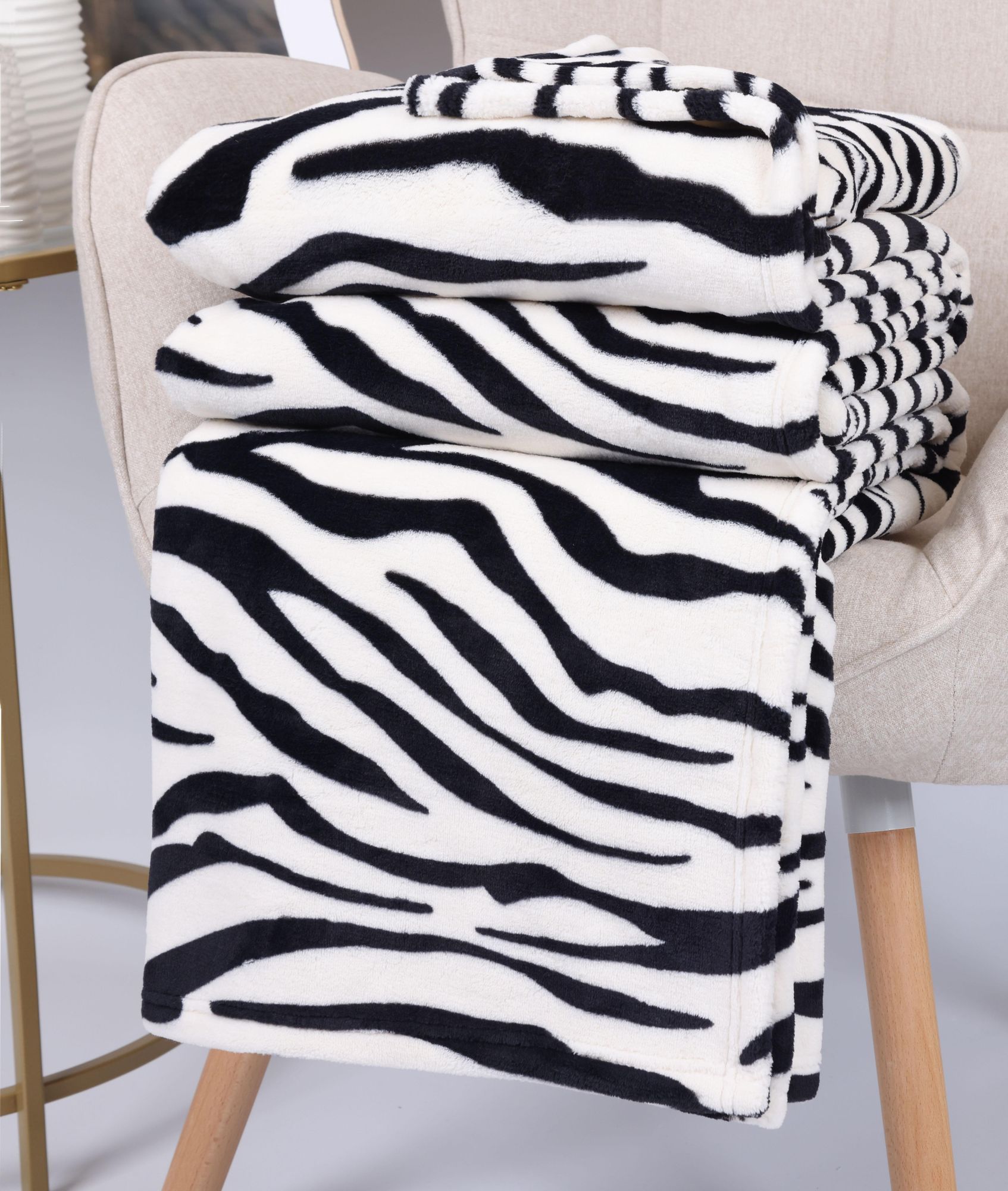Betz Kuscheldecke MODENA 150x200cm Farbe Zebra