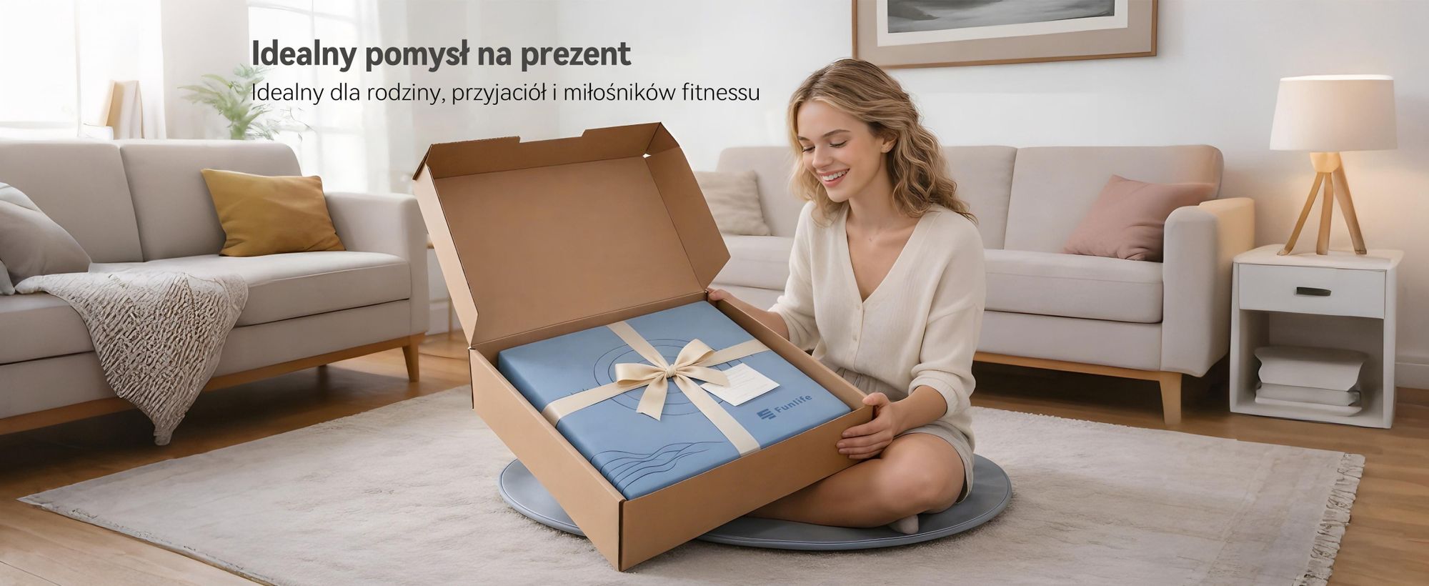 FunLife Balance Pad 40x40x5 cm – poduszka do ćwiczeń równowagi, idealna do treningu mięśni głębokich, koordynacji, równowagi i jogi, wytrzymałość do 150 kg