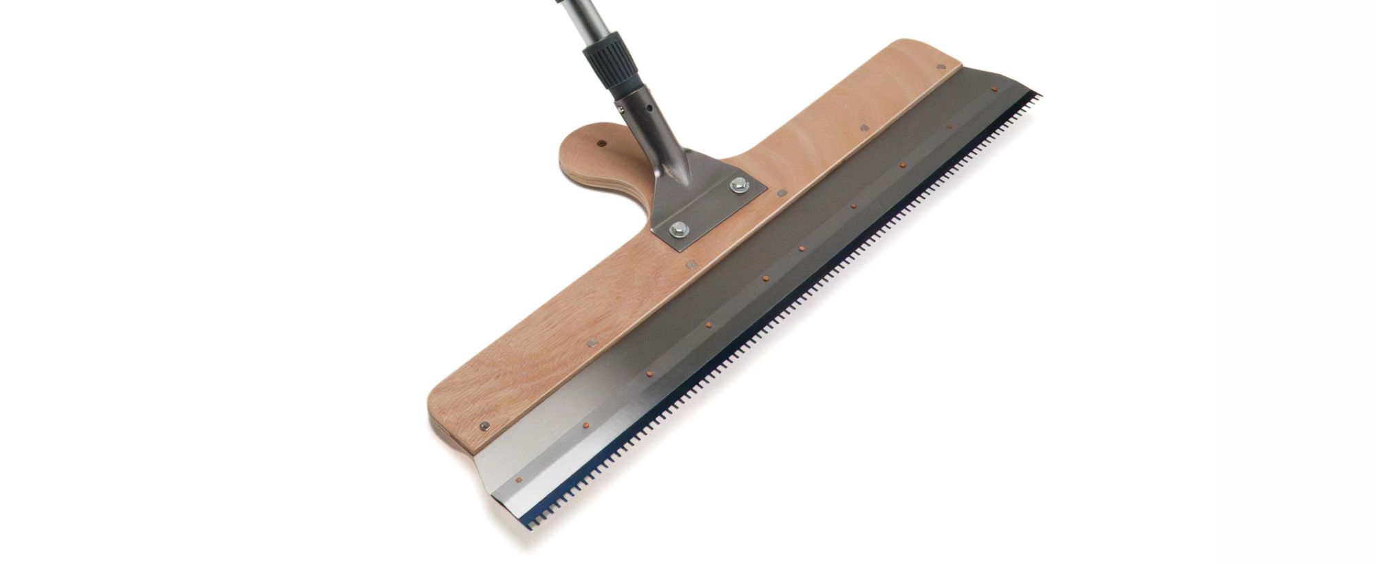 Großflächenrakel 560mm mit Teleskopstiel Stehrakel Zahnrakel Standrakel Flächenrakel