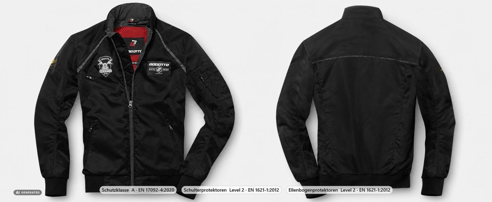 Giacca da moto Bogotto Boston, nero, XL