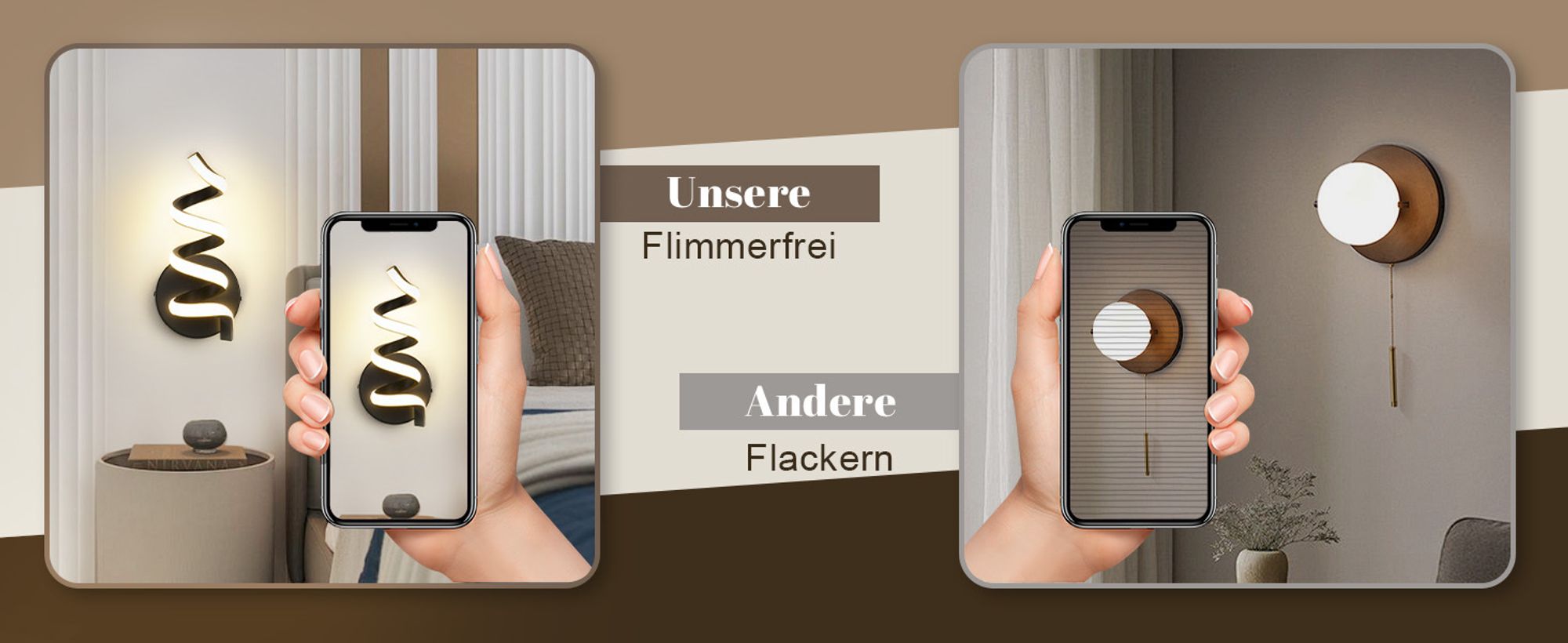 ZMH Wandleuchte Innen LED Schwarz Wandlampe Treppenhaus Flur Wohnzimmer Schlafzimmer Badezimmer Modern Design Wand Lampe 7W Wandleuchten Warmweiß 3000K